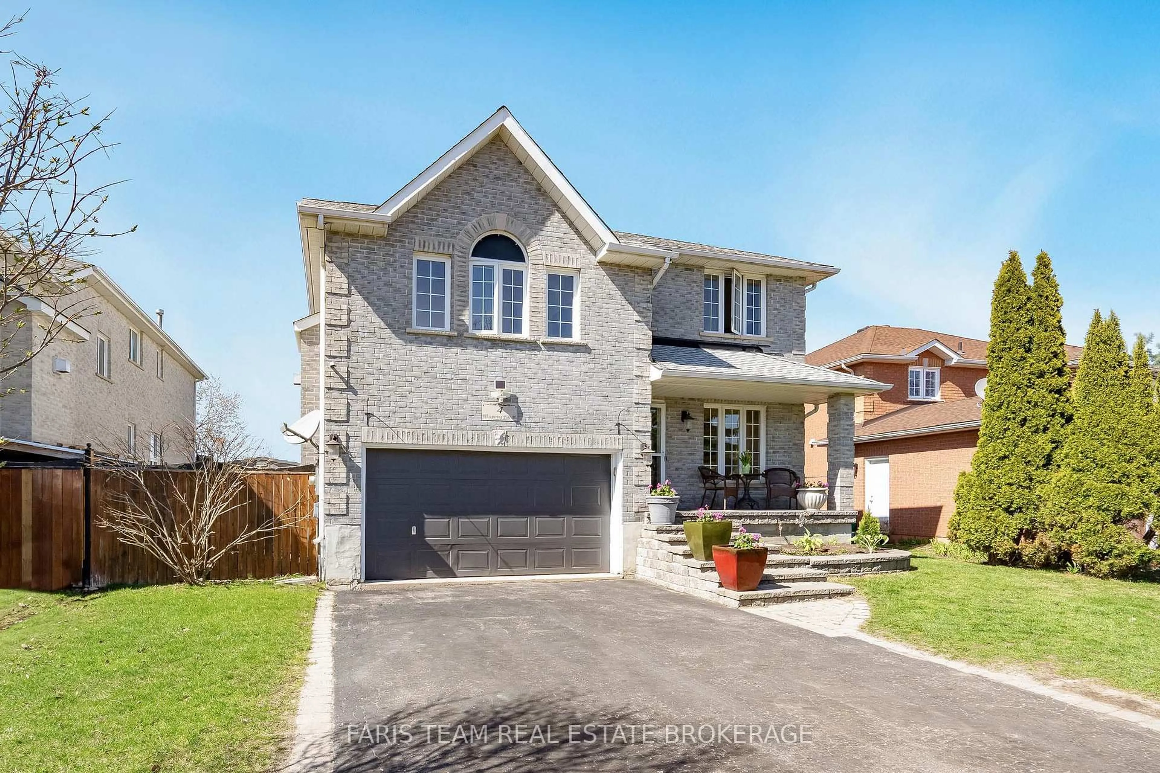 Home with brick exterior material, street for 4 Whispering Pine Pl, Barrie Ontario L4N 9R9