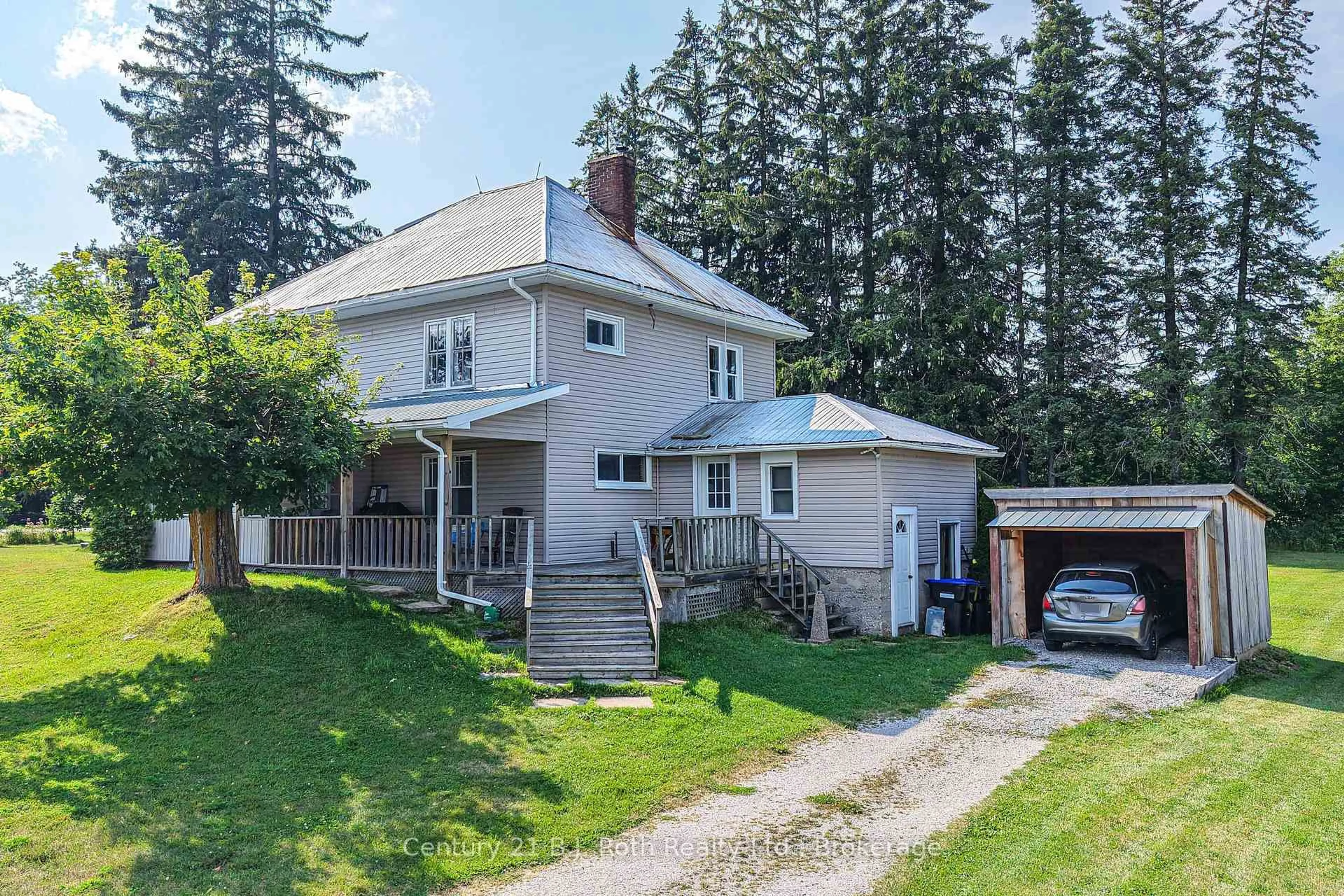 A pic from outside/outdoor area/front of a property/back of a property/a pic from drone, street for 2403 Carlyon Line, Severn Ontario L3V 0W8