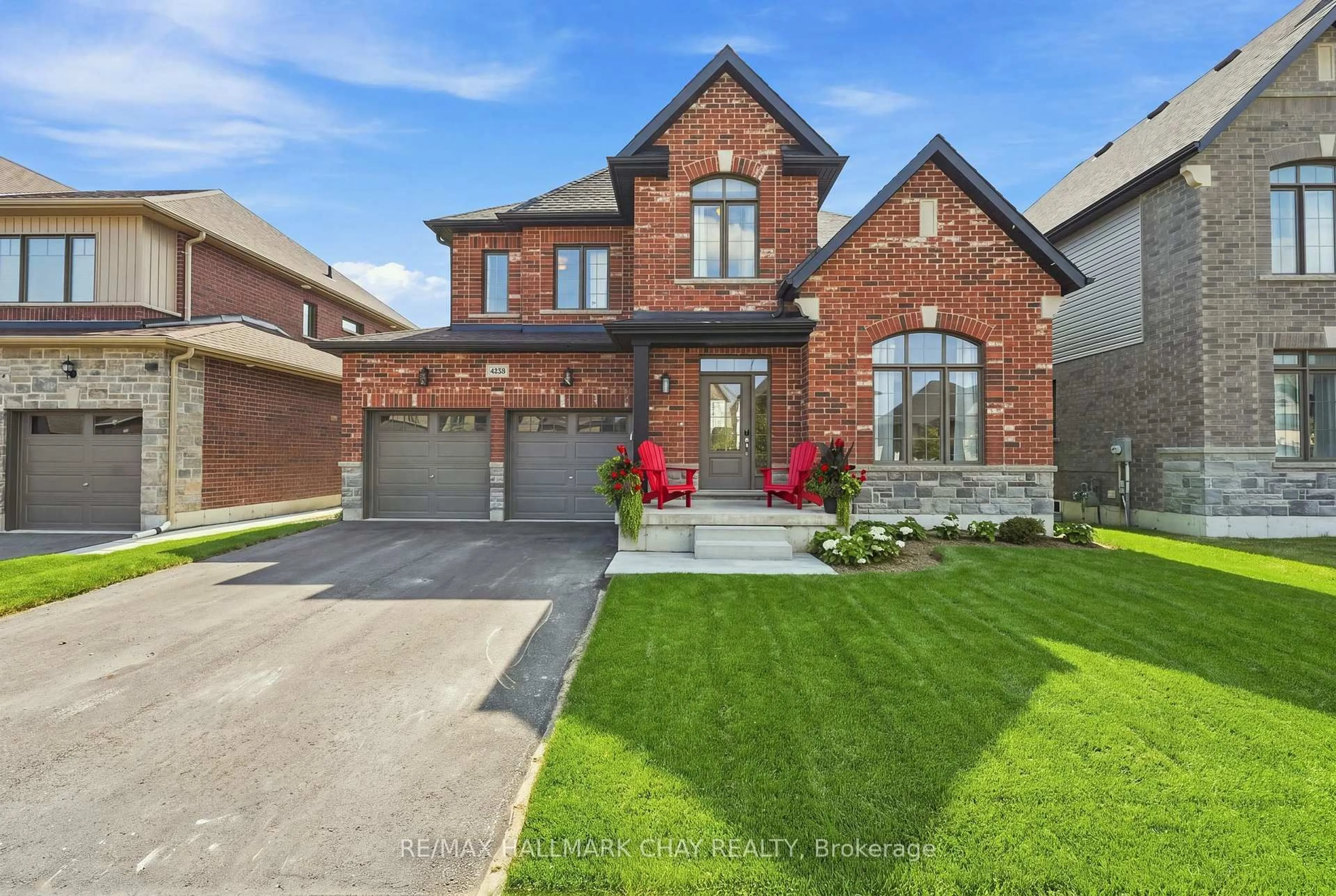 Home with brick exterior material, street for 3118 Orion Blvd, Orillia Ontario L3V 8L8