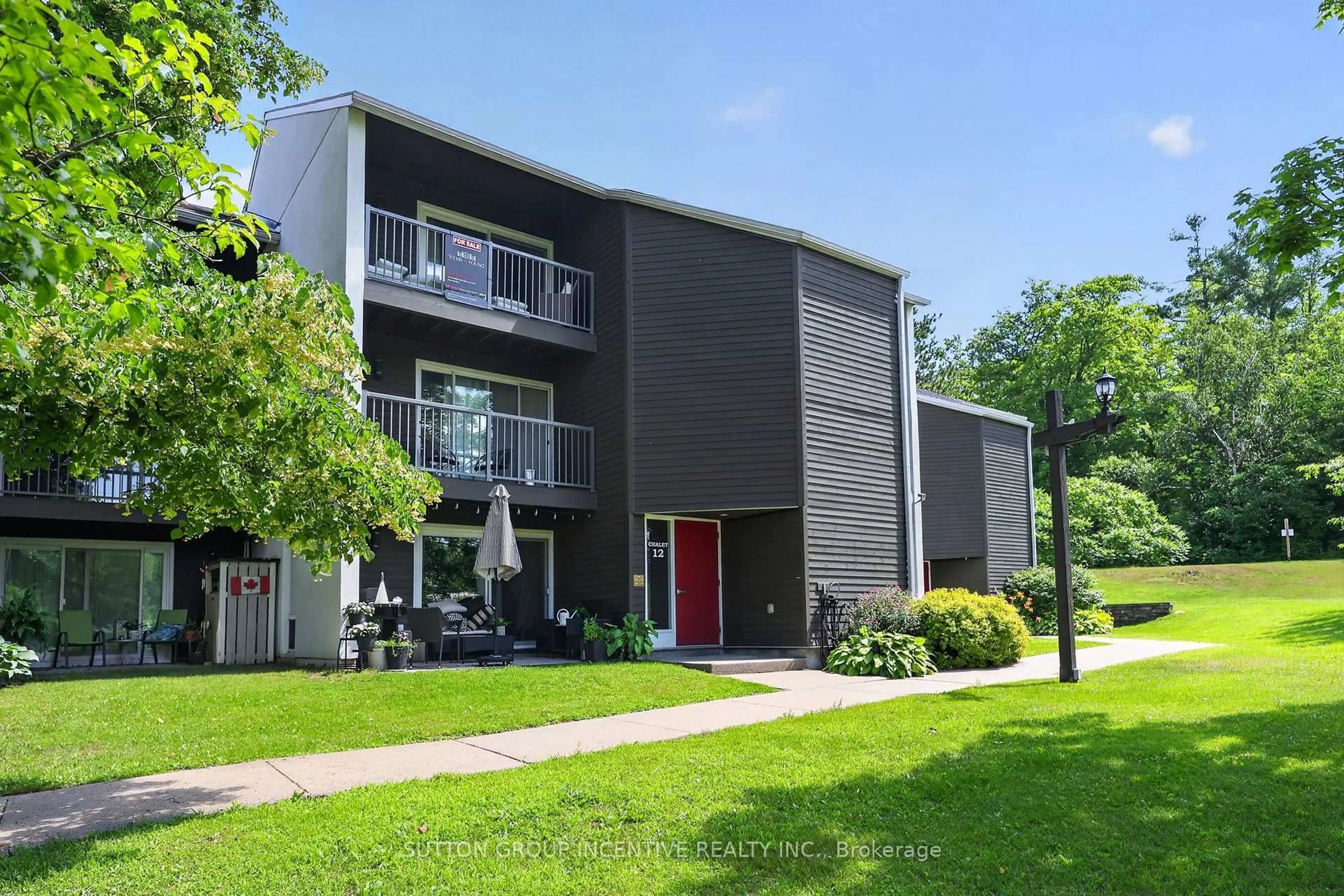 Home with vinyl exterior material, street for 1102 Horseshoe Valley Rd #224, Oro-Medonte Ontario L4M 4Y8
