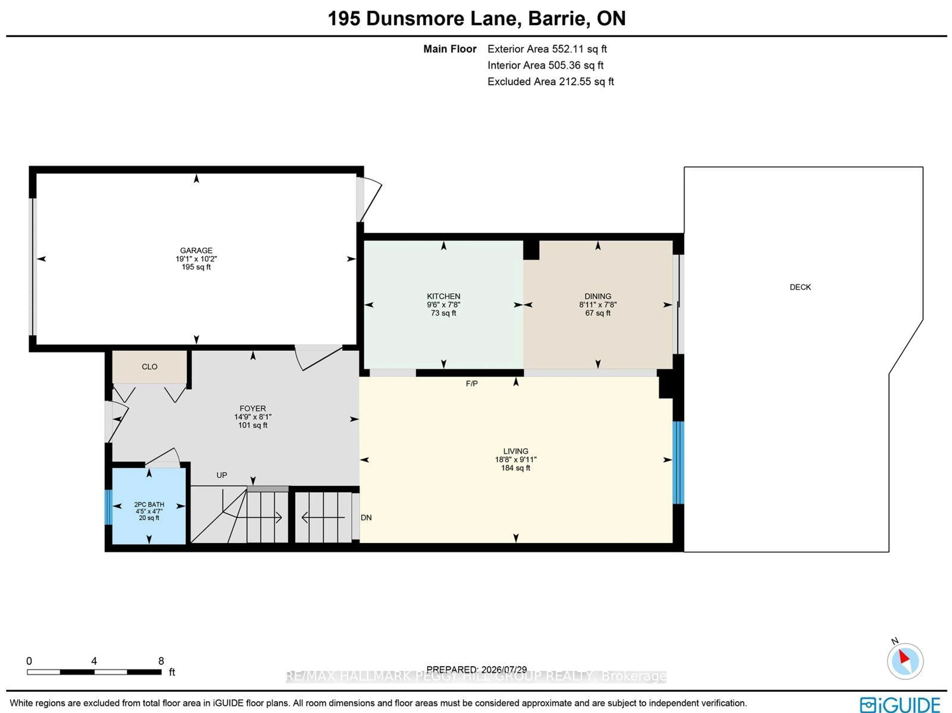 Floor plan for 195 Dunsmore Lane, Barrie Ontario L4M 6Z8