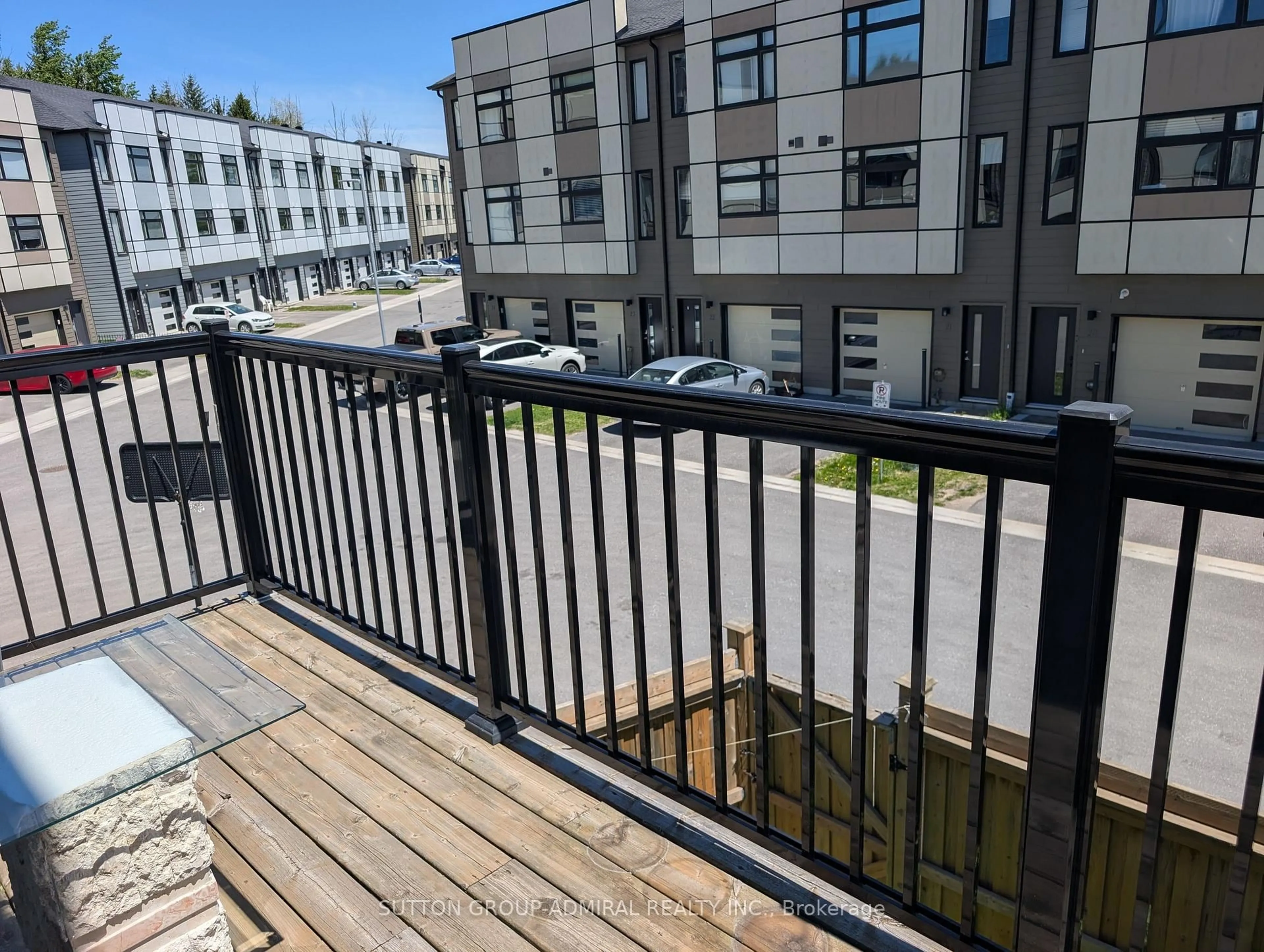 Balcony in the apartment, city buildings view from balcony for 540 Essa Rd #17, Barrie Ontario L4N 9E5