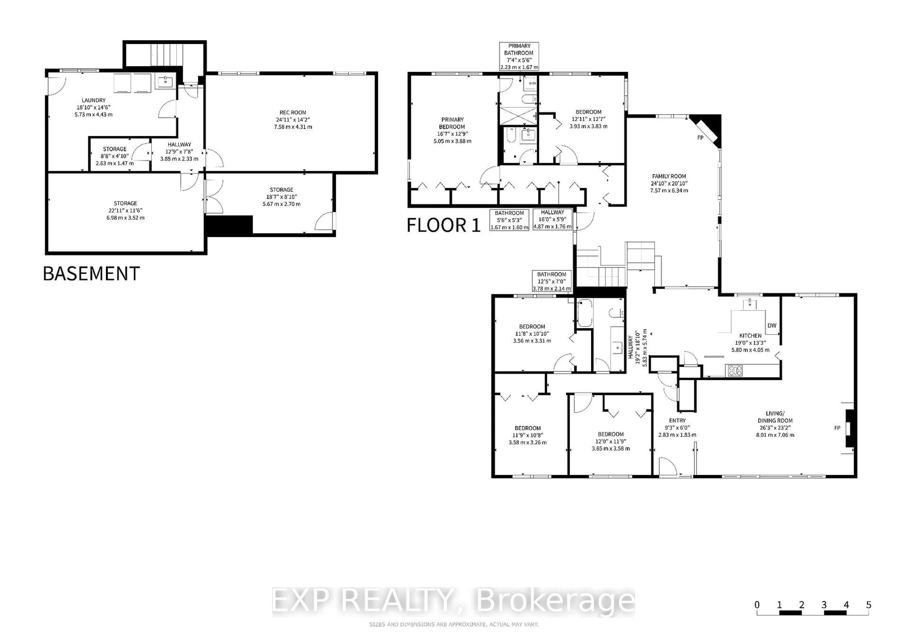 Floor plan for 43 Amelia St, Barrie Ontario L4M 1M5