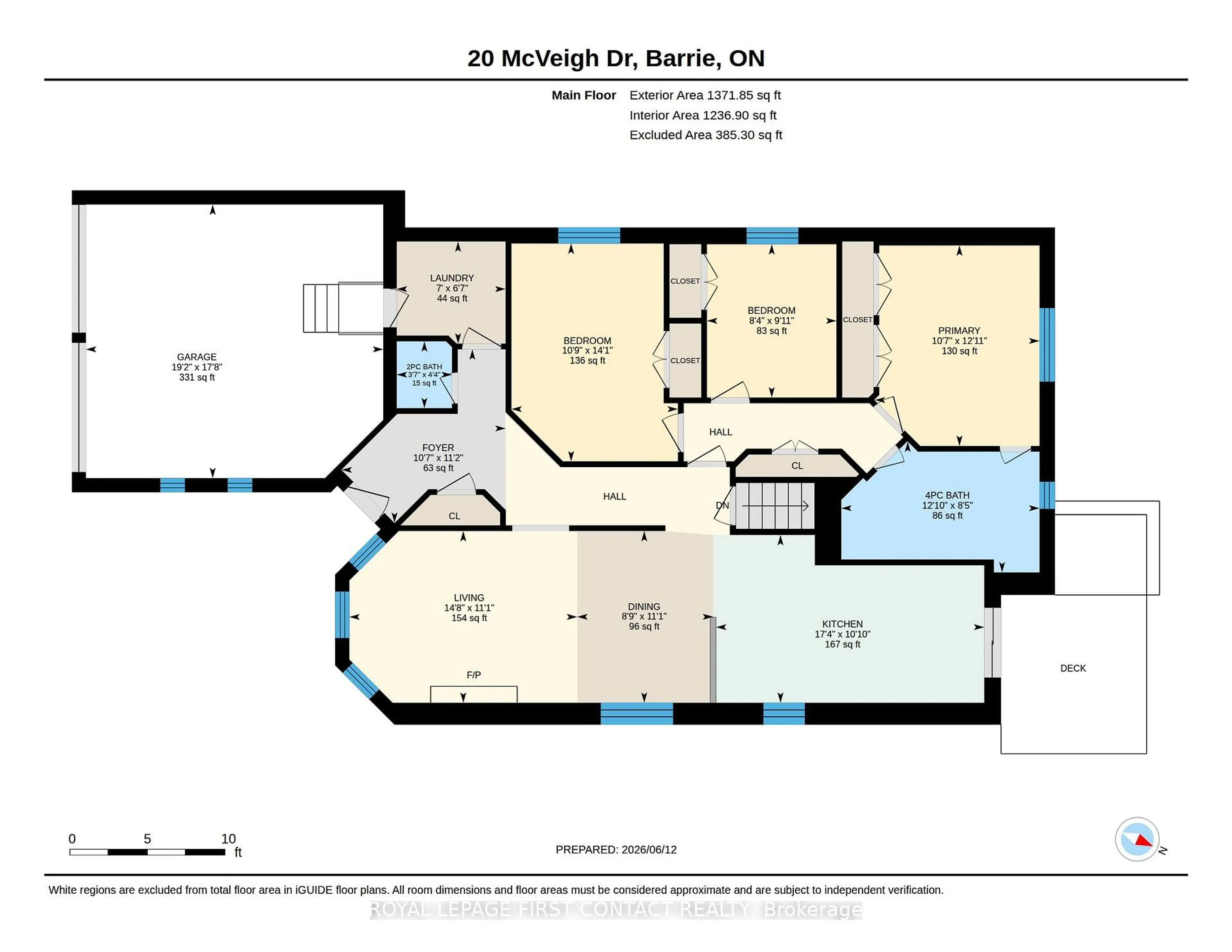 Floor plan for 20 McVeigh Dr, Barrie Ontario L4N 7E2