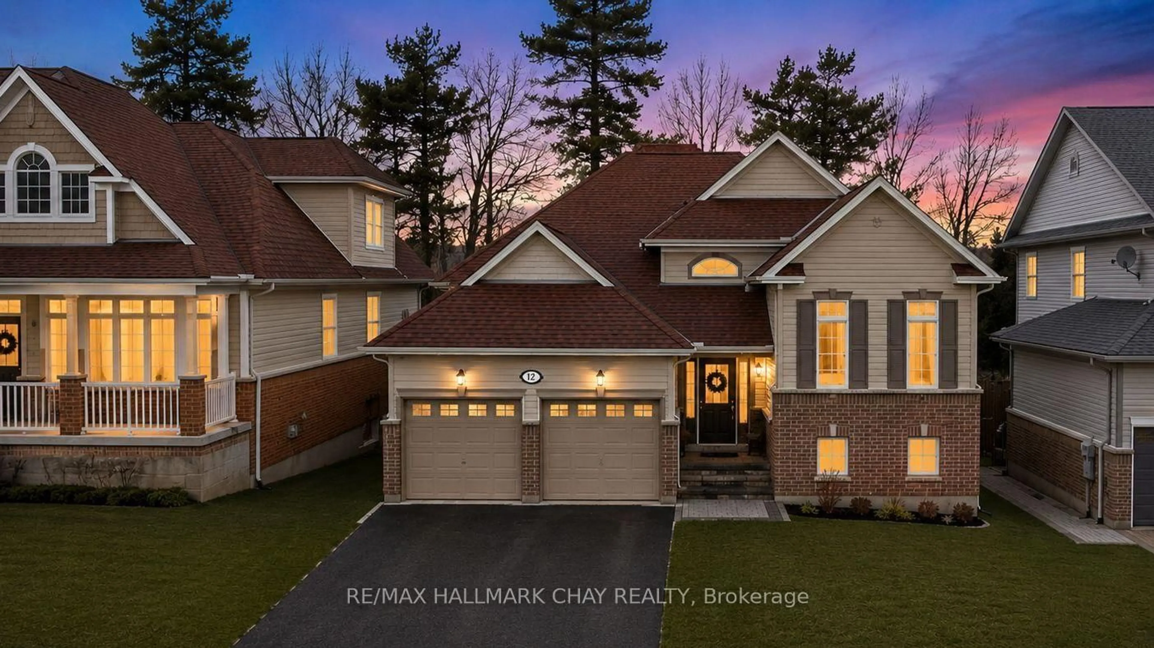Home with brick exterior material, street for 12 Oakmont Ave, Oro-Medonte Ontario L0L 2L0
