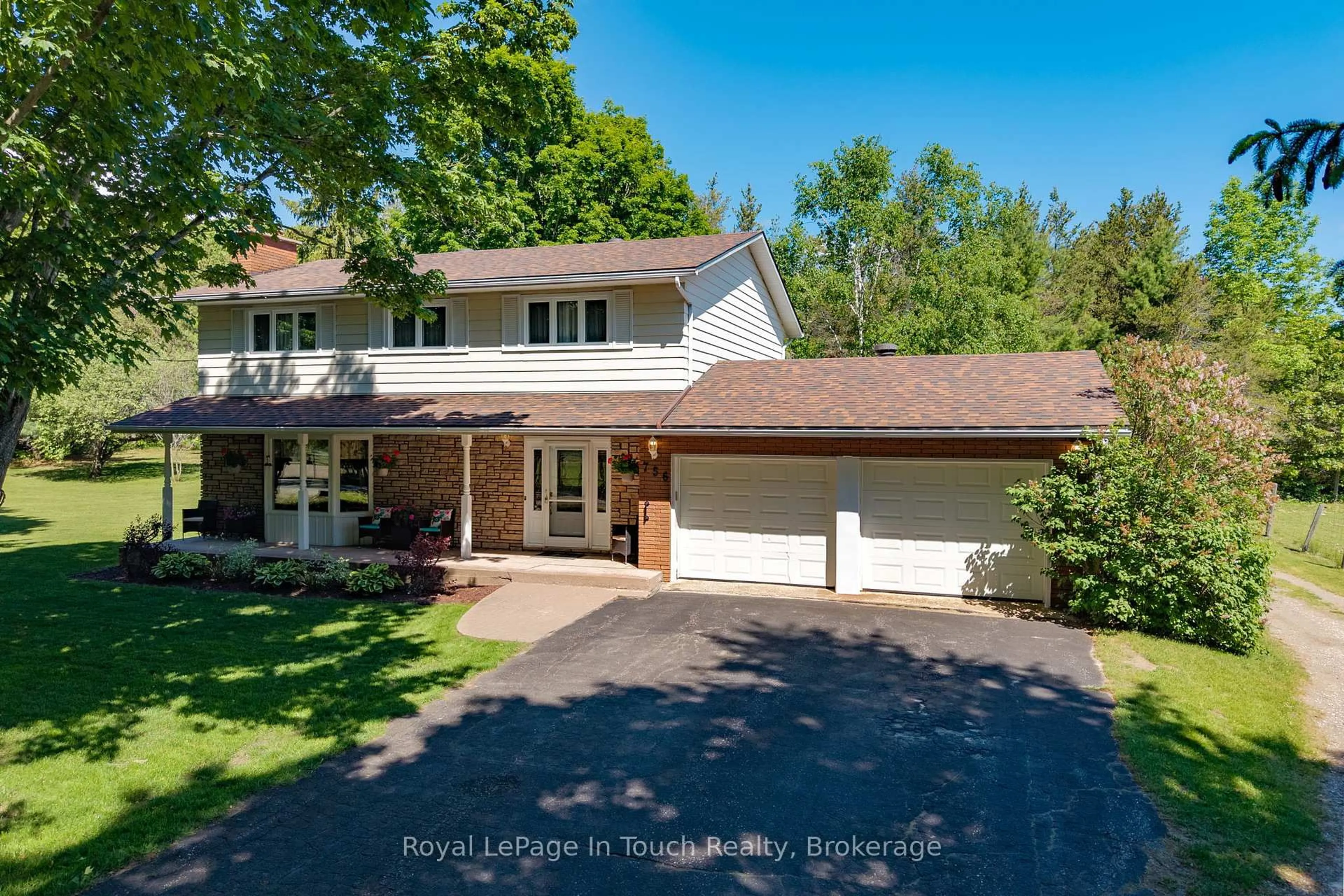 A pic from outside/outdoor area/front of a property/back of a property/a pic from drone, water/lake/river/ocean view for 756 Champlain Rd, Tiny Ontario L9M 0C2