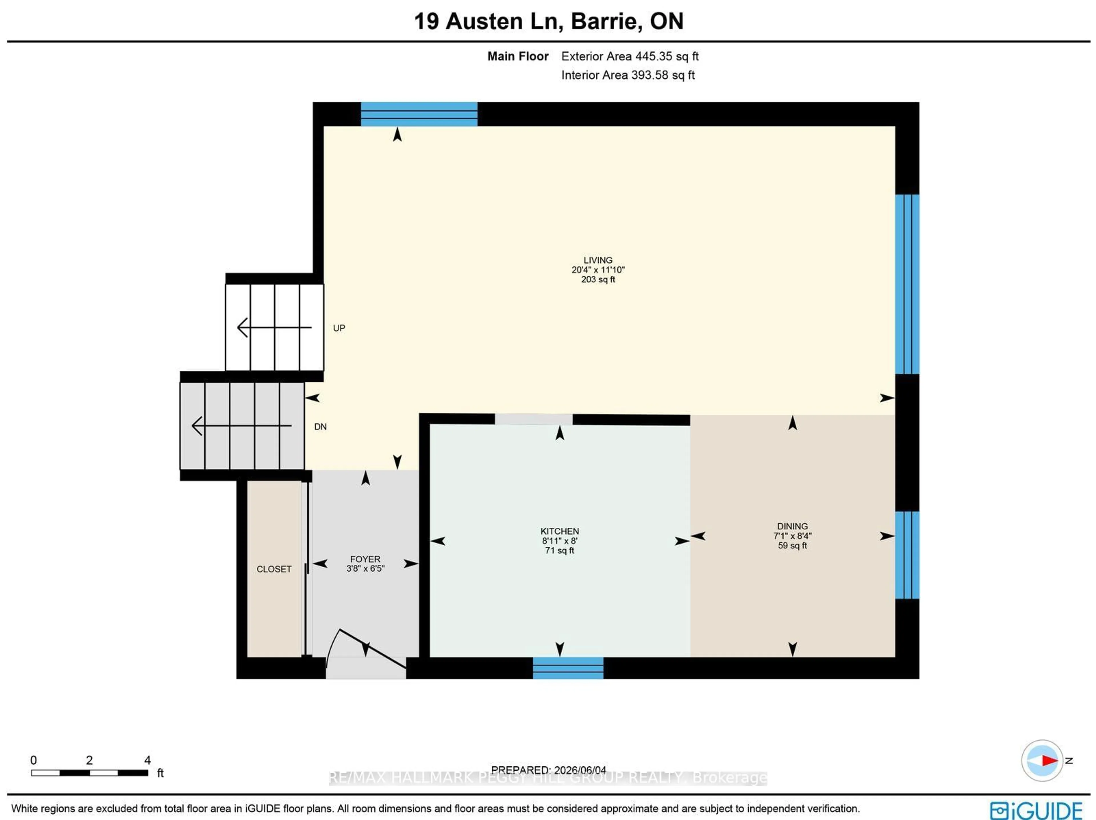 Floor plan for 19 Austen Lane, Barrie Ontario L4N 4V4