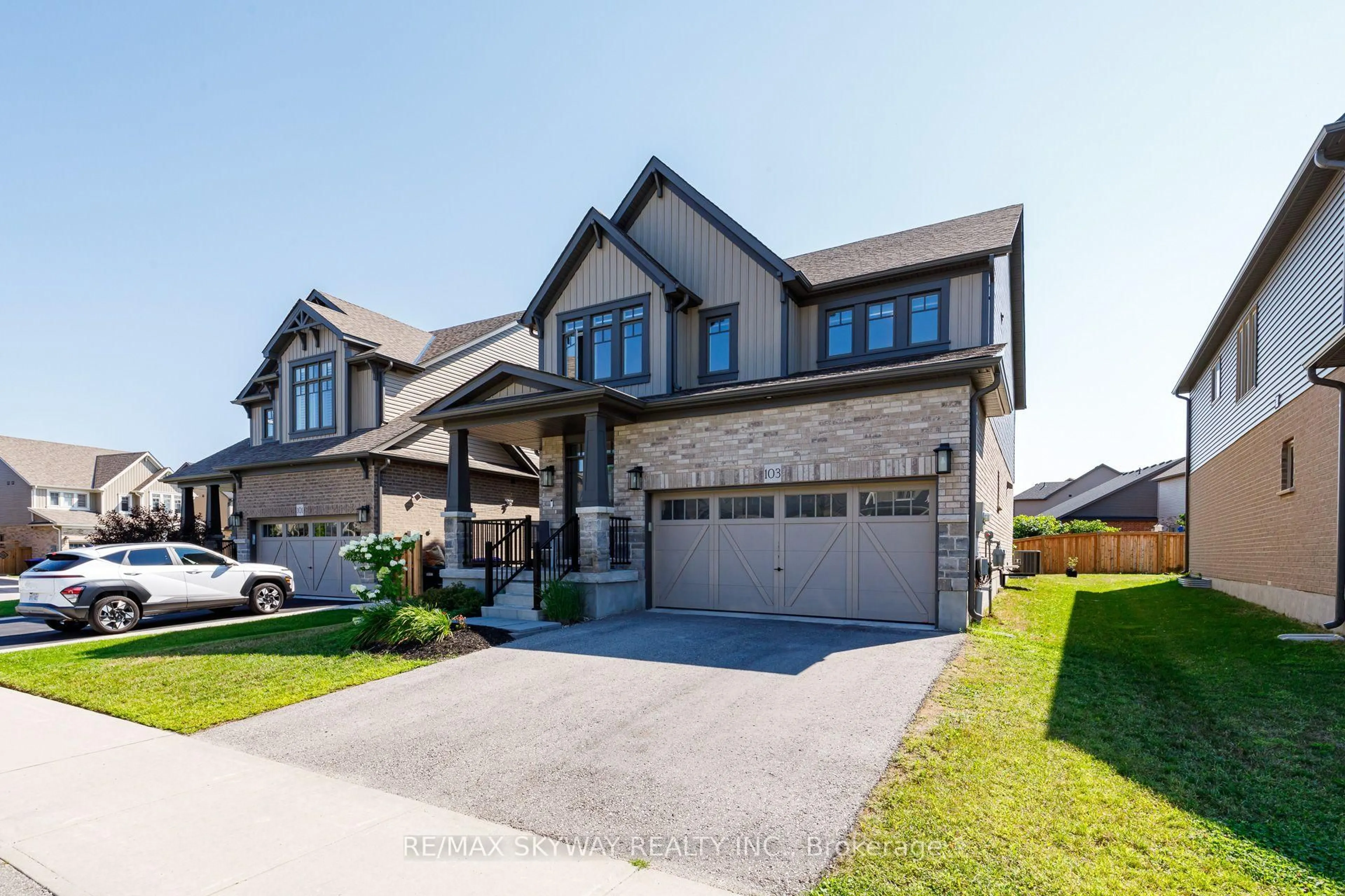 Home with brick exterior material, street for 103 Plewes Dr, Collingwood Ontario L9Y 3B7