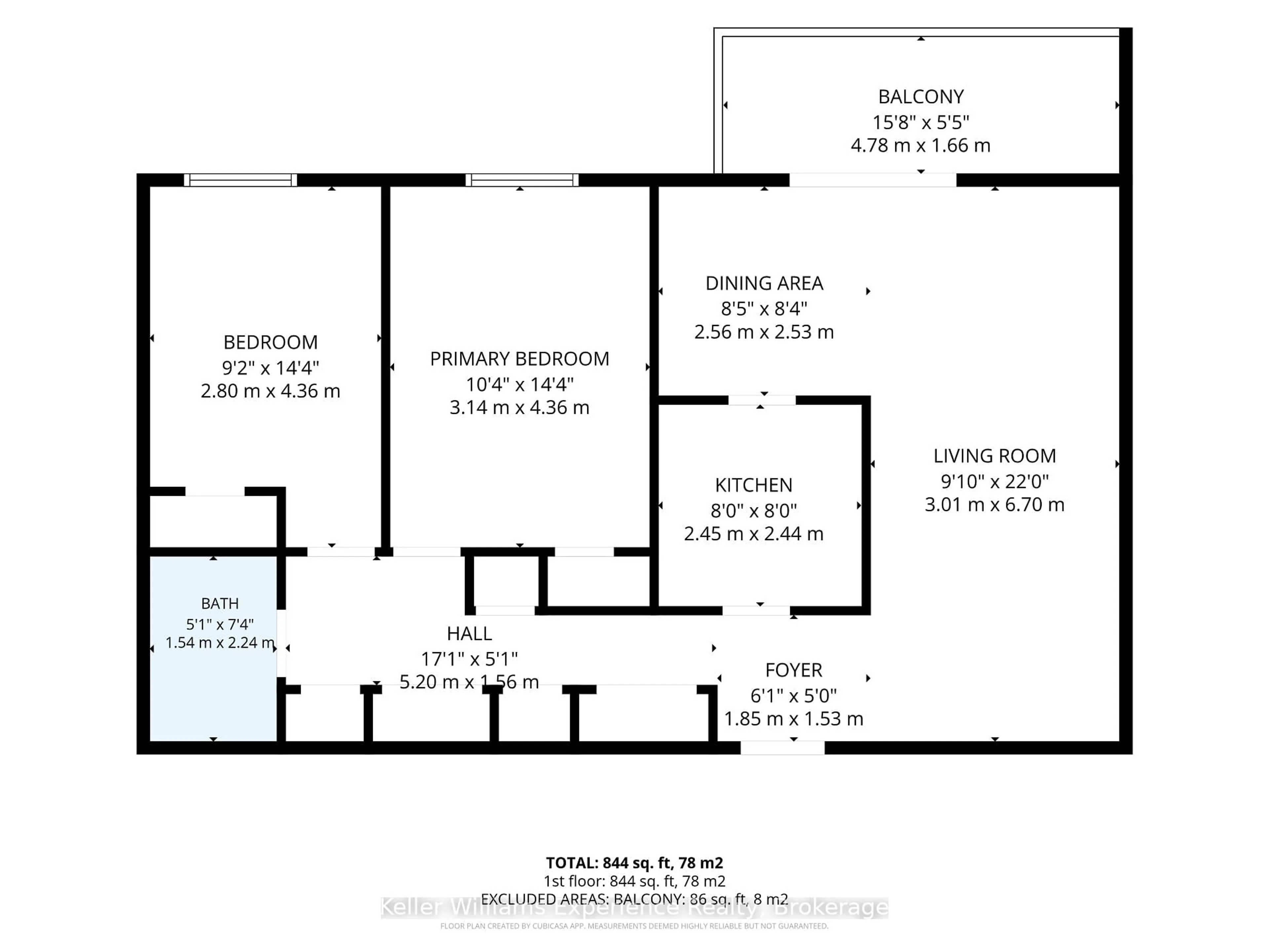 Floor plan for 184 Eighth St #203, Collingwood Ontario L9Y 2C8
