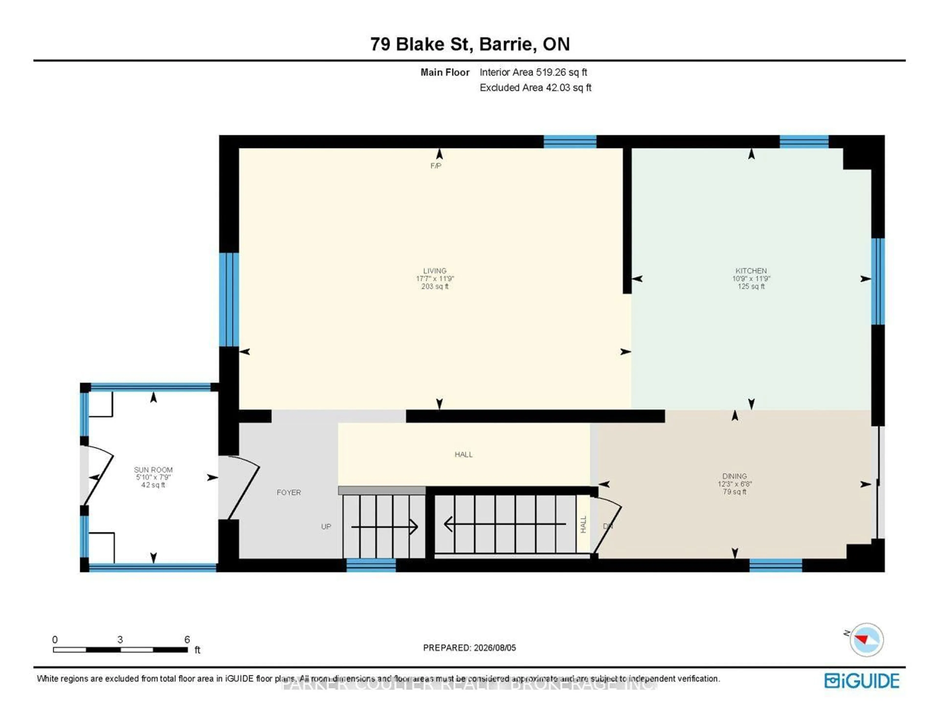 Floor plan for 79 Blake St, Barrie Ontario L4M 1C2