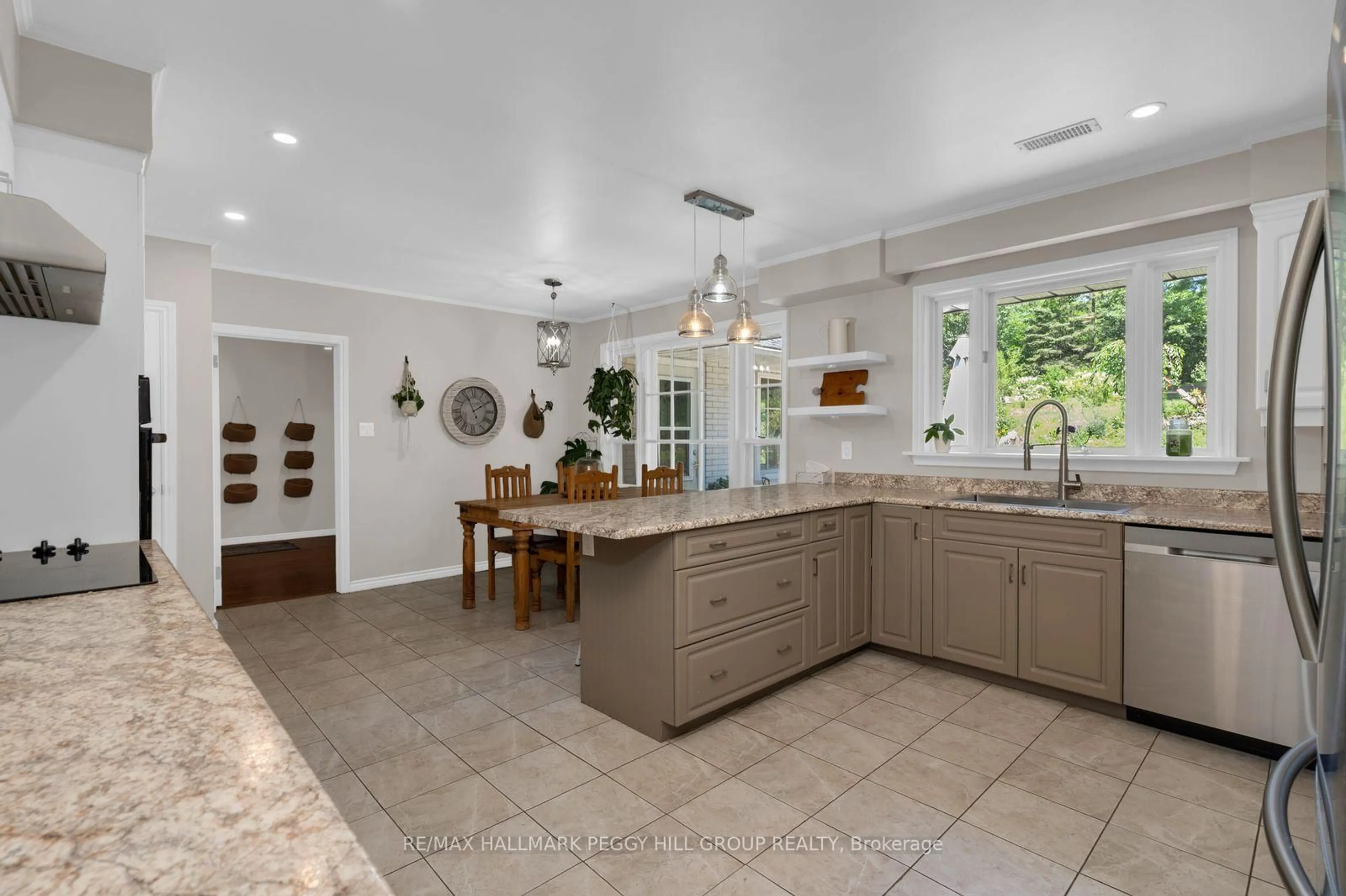 Open concept kitchen, ceramic/tile floor for 1863 Tiny Beaches Rd, Tiny Ontario L0L 1P1
