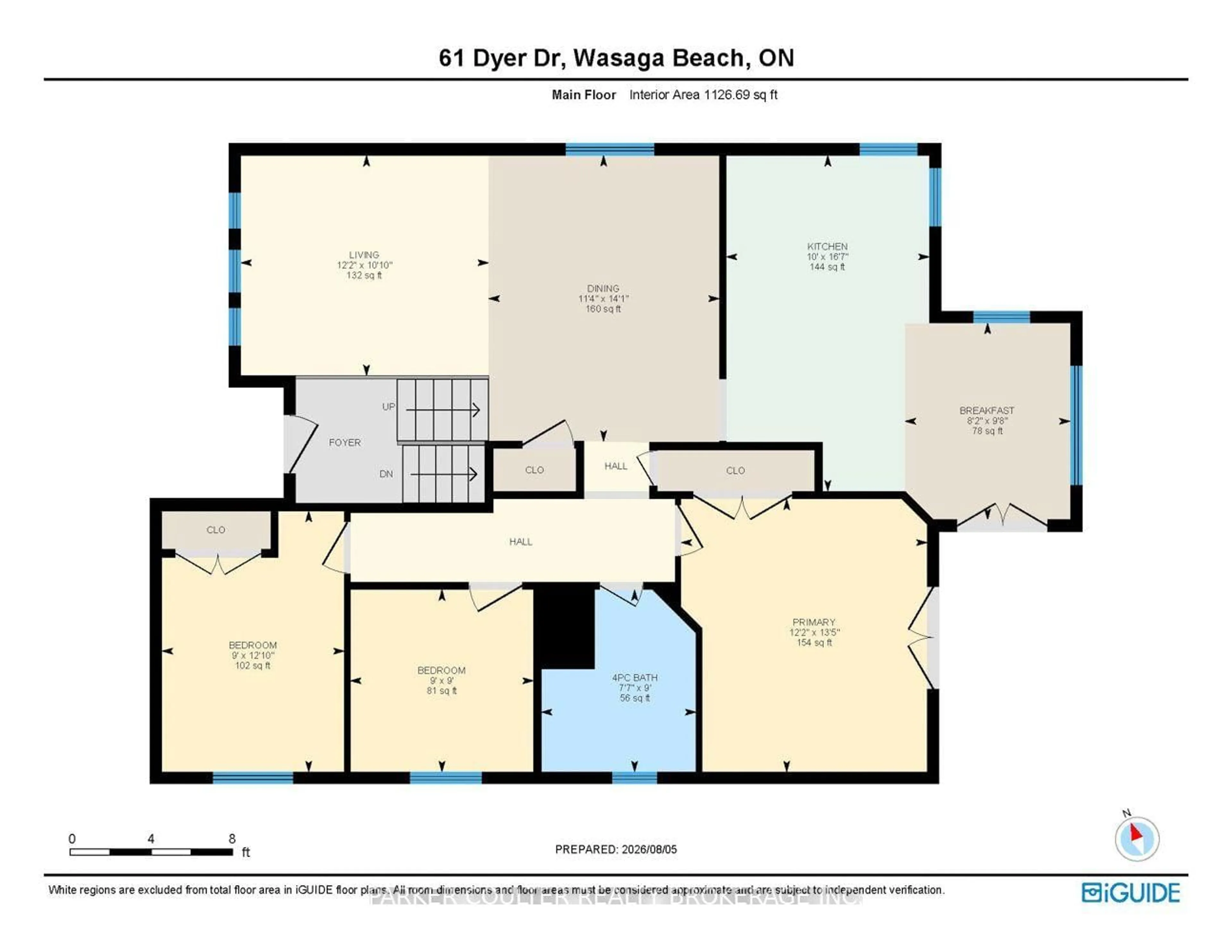 Floor plan for 61 Dyer Dr, Wasaga Beach Ontario L9Z 1E4