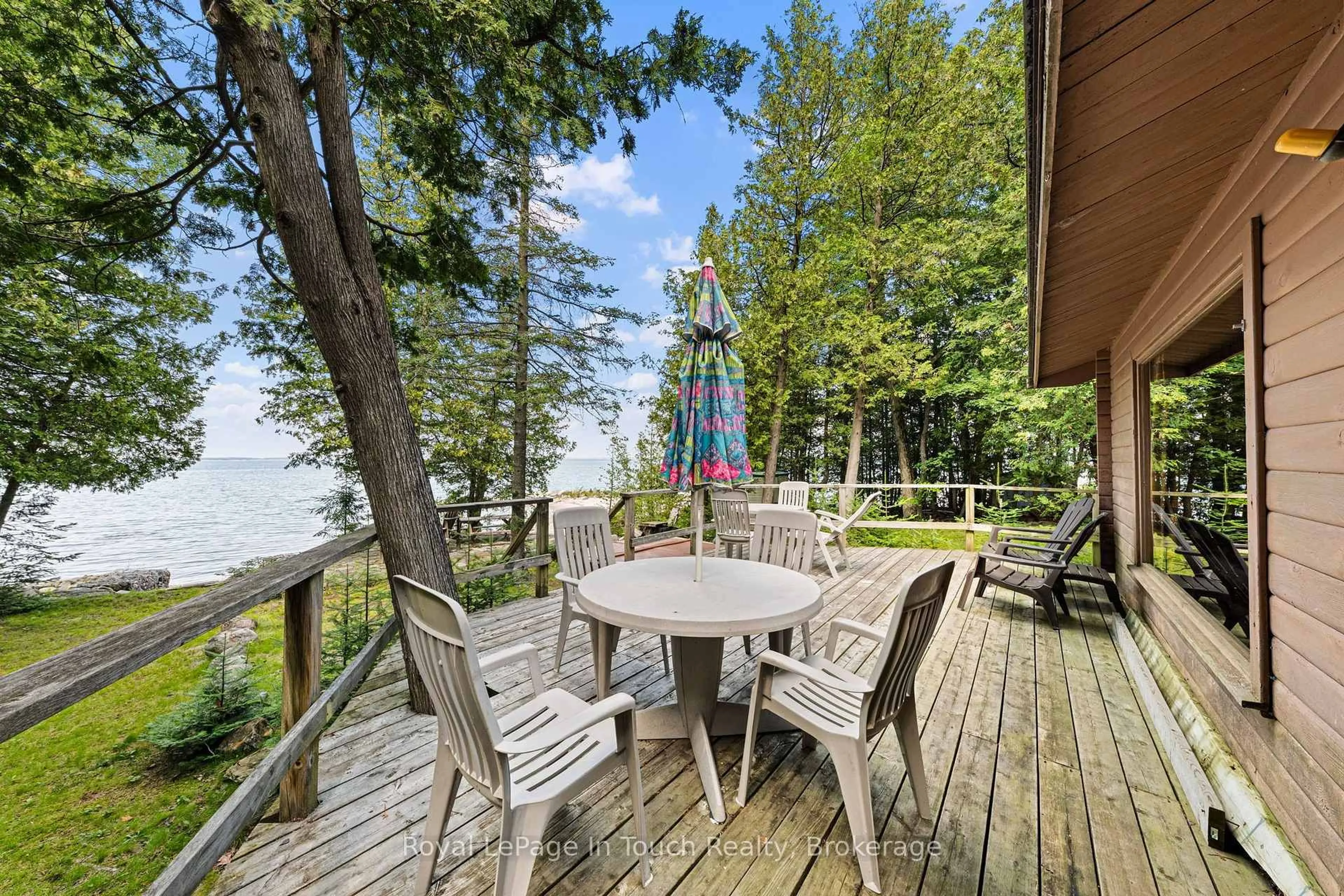 Patio, water/lake/river/ocean view for 25 Chippewa Cres, Tiny Ontario L9M 0C4