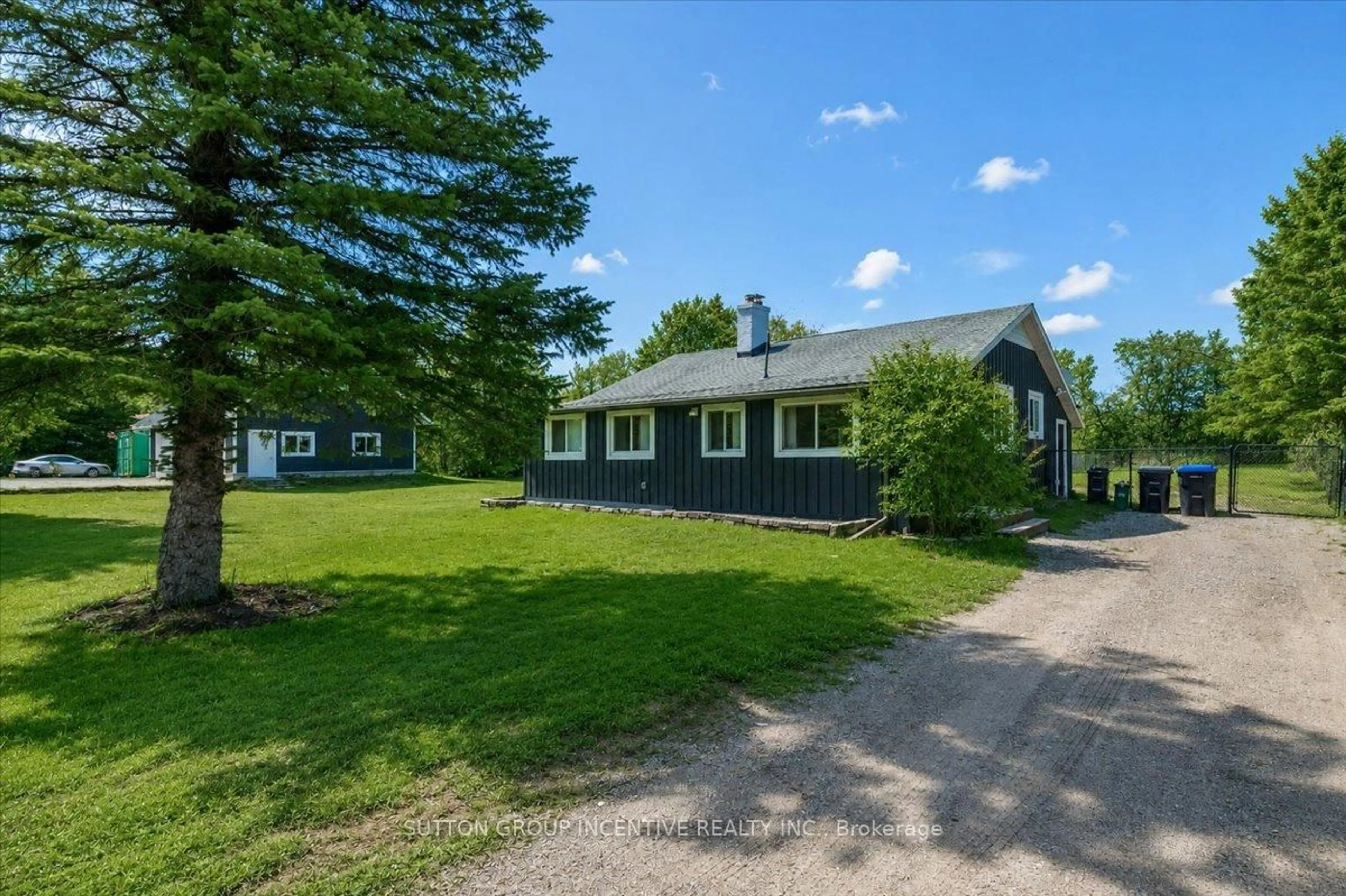 A pic from outside/outdoor area/front of a property/back of a property/a pic from drone, street for 1823 Coopers Falls Rd, Ramara Ontario L0K 2B0