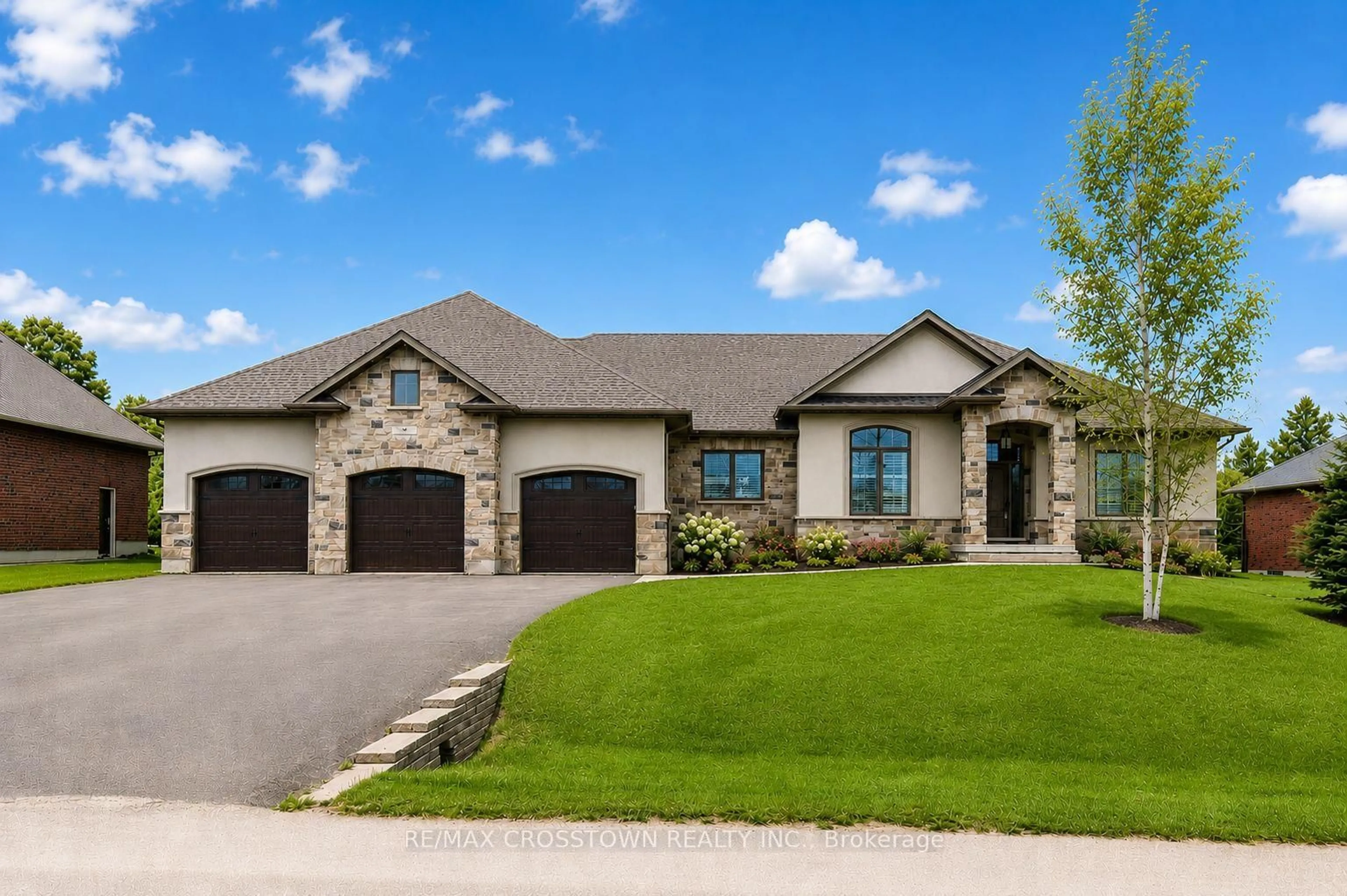 Home with brick exterior material, street for 25 MENNILL Dr, Springwater Ontario L0L 1Y3