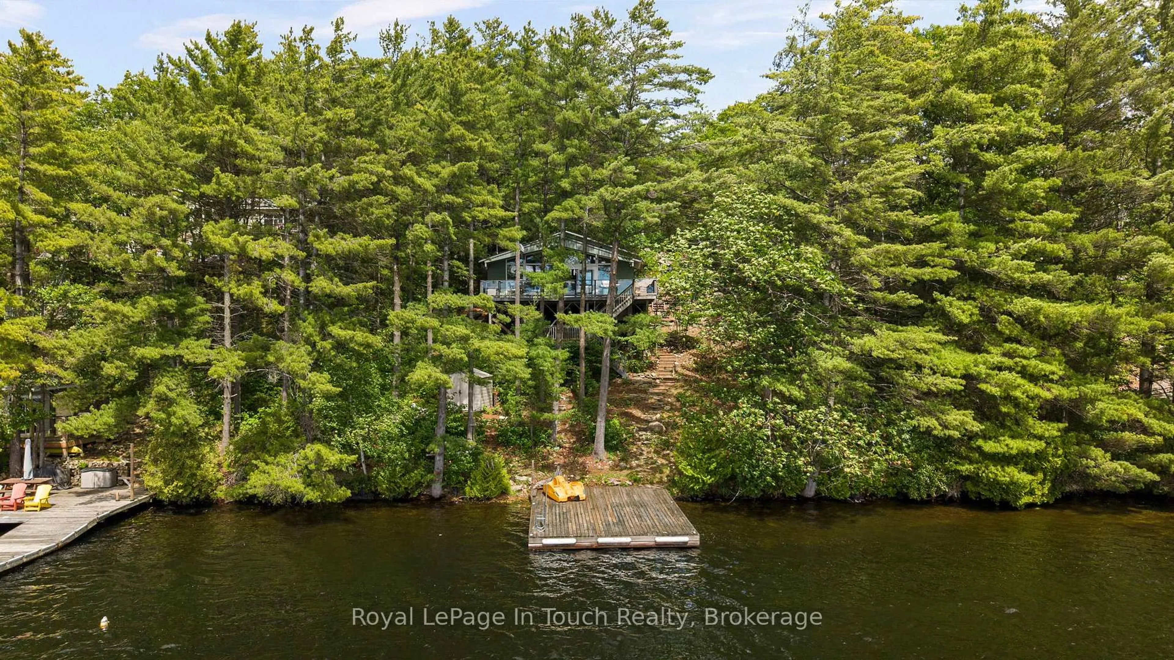 A pic from outside/outdoor area/front of a property/back of a property/a pic from drone, water/lake/river/ocean view for 3946 East Shore Rd, Severn Ontario L0K 1E0