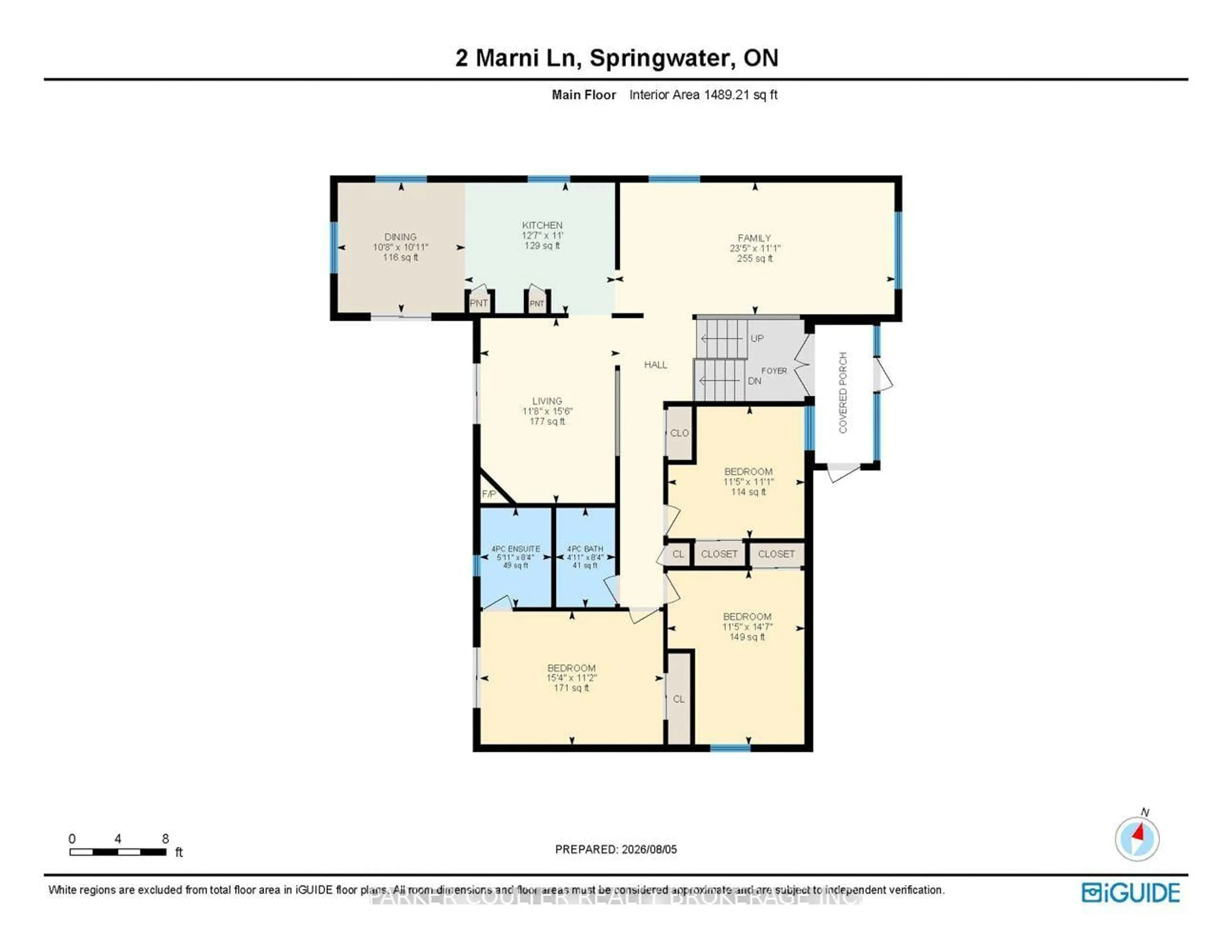 Floor plan for 2 Marni Lane, Springwater Ontario L0L 2K0