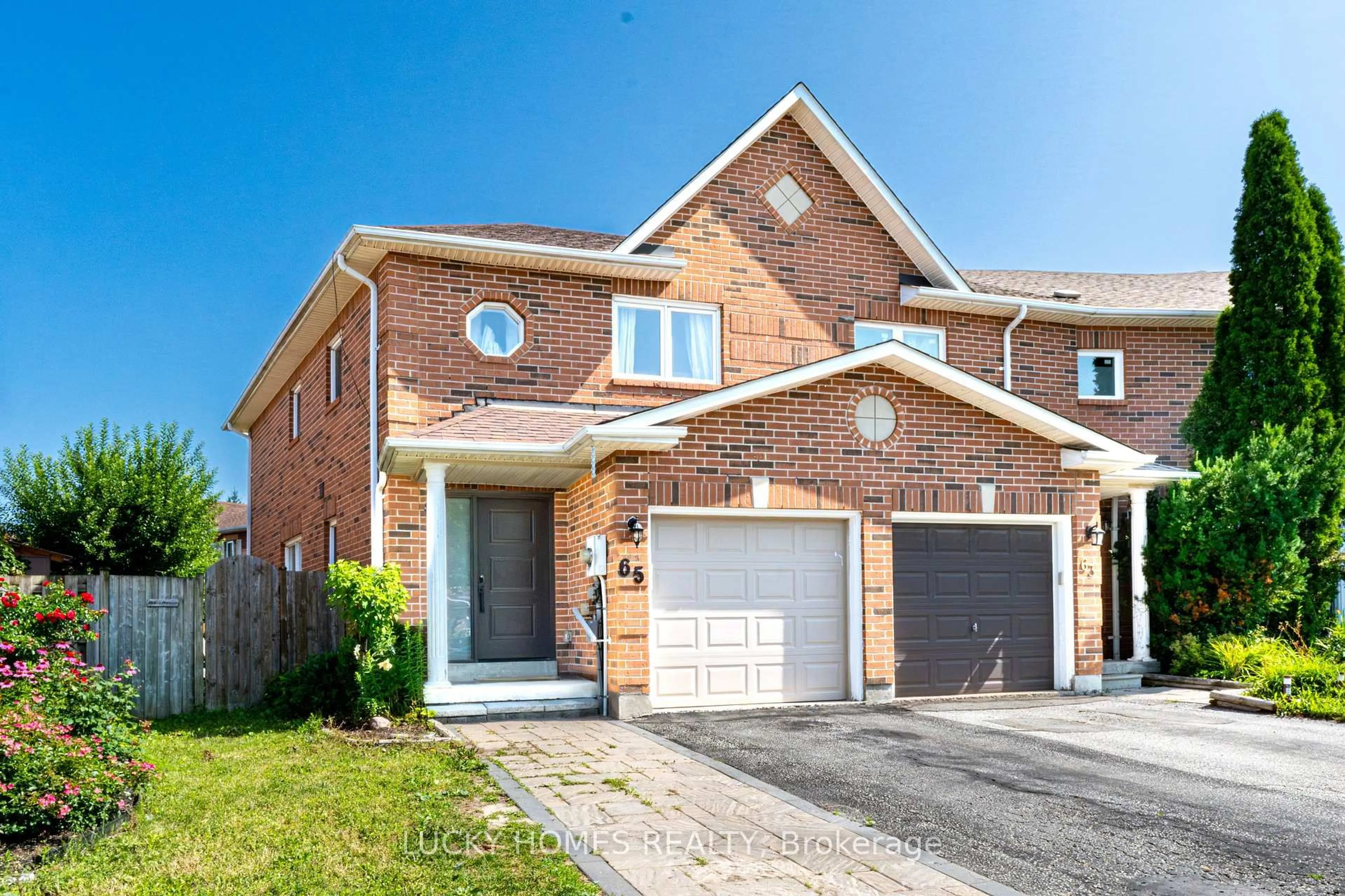 Home with brick exterior material, street for 65 Lyfytt Cres, Barrie Ontario L4N 7X5