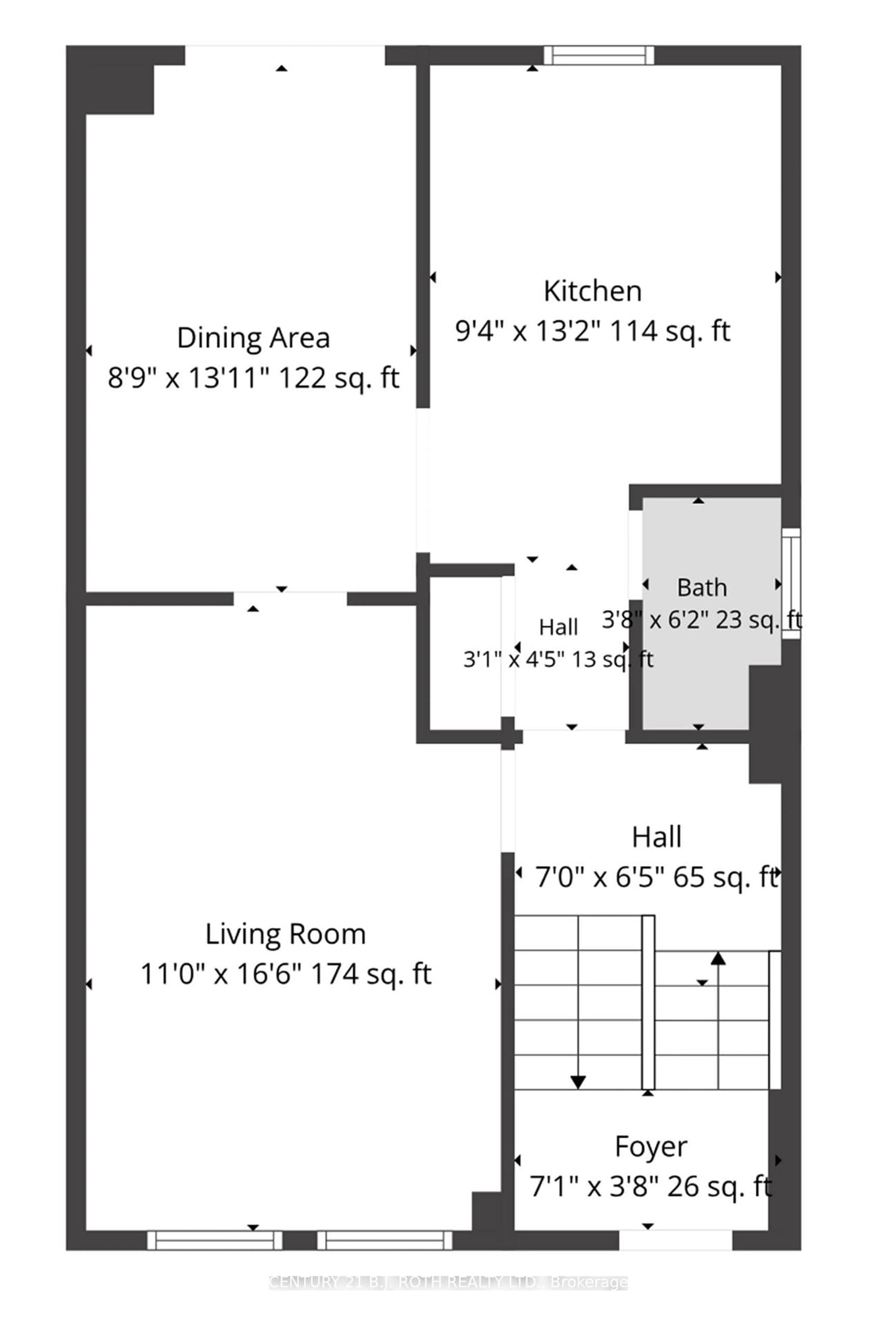 Floor plan for 14 Innisfil St, Barrie Ontario L4N 3C9