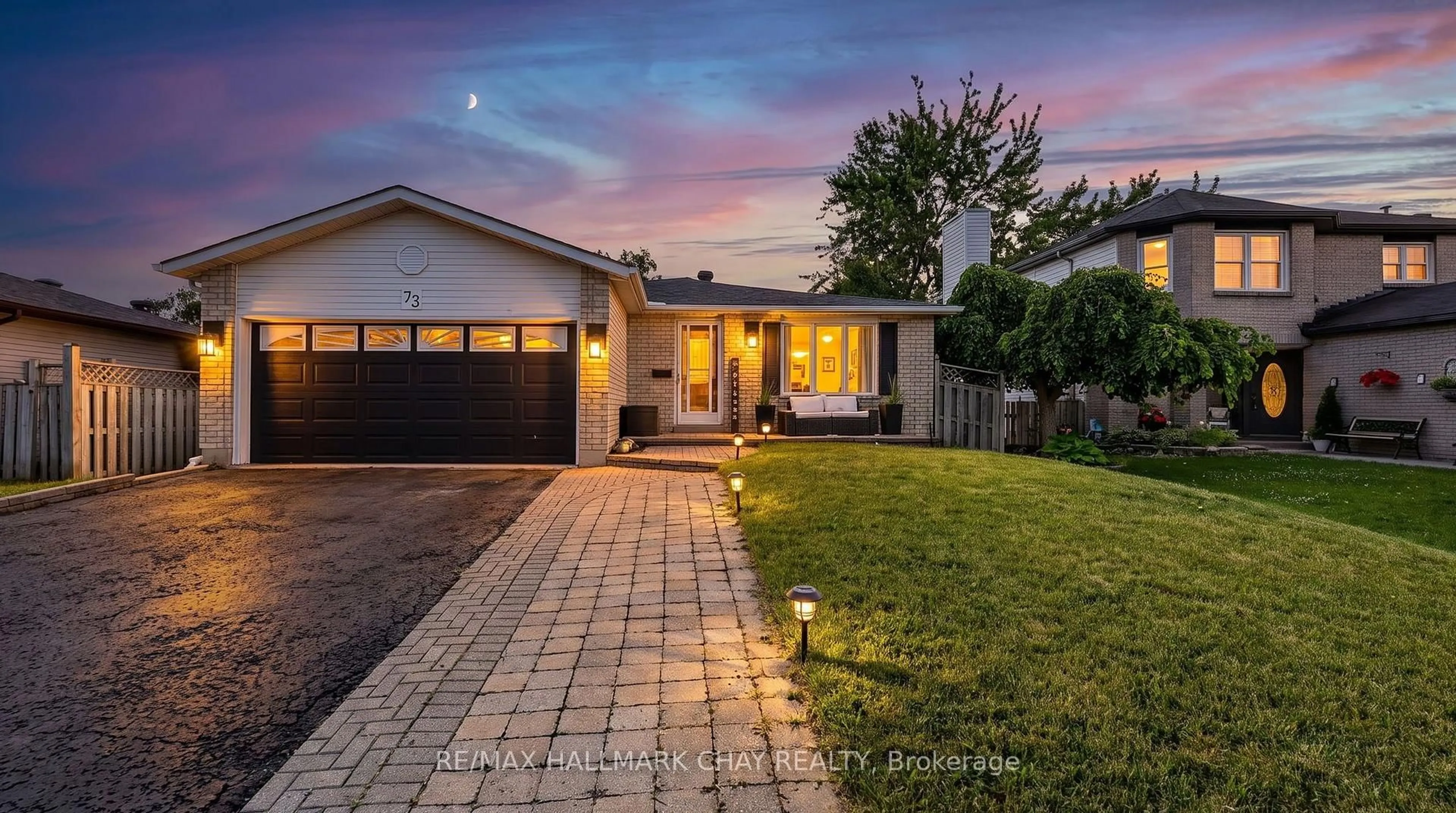 Home with brick exterior material, street for 73 Browning Tr, Barrie Ontario L4N 6J4