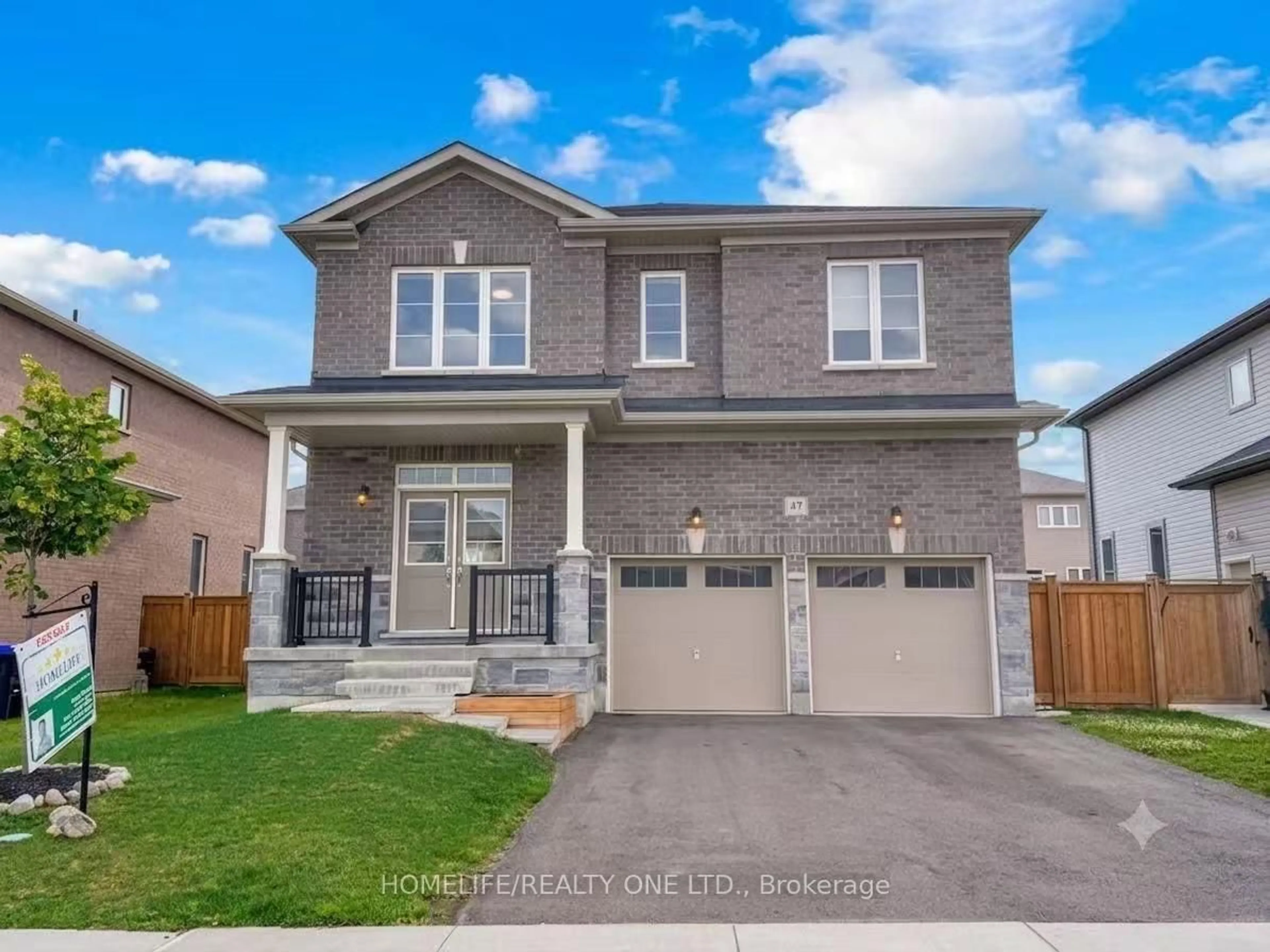Home with brick exterior material, street for 47 Autumn Dr, Wasaga Beach Ontario L9Z 0K7