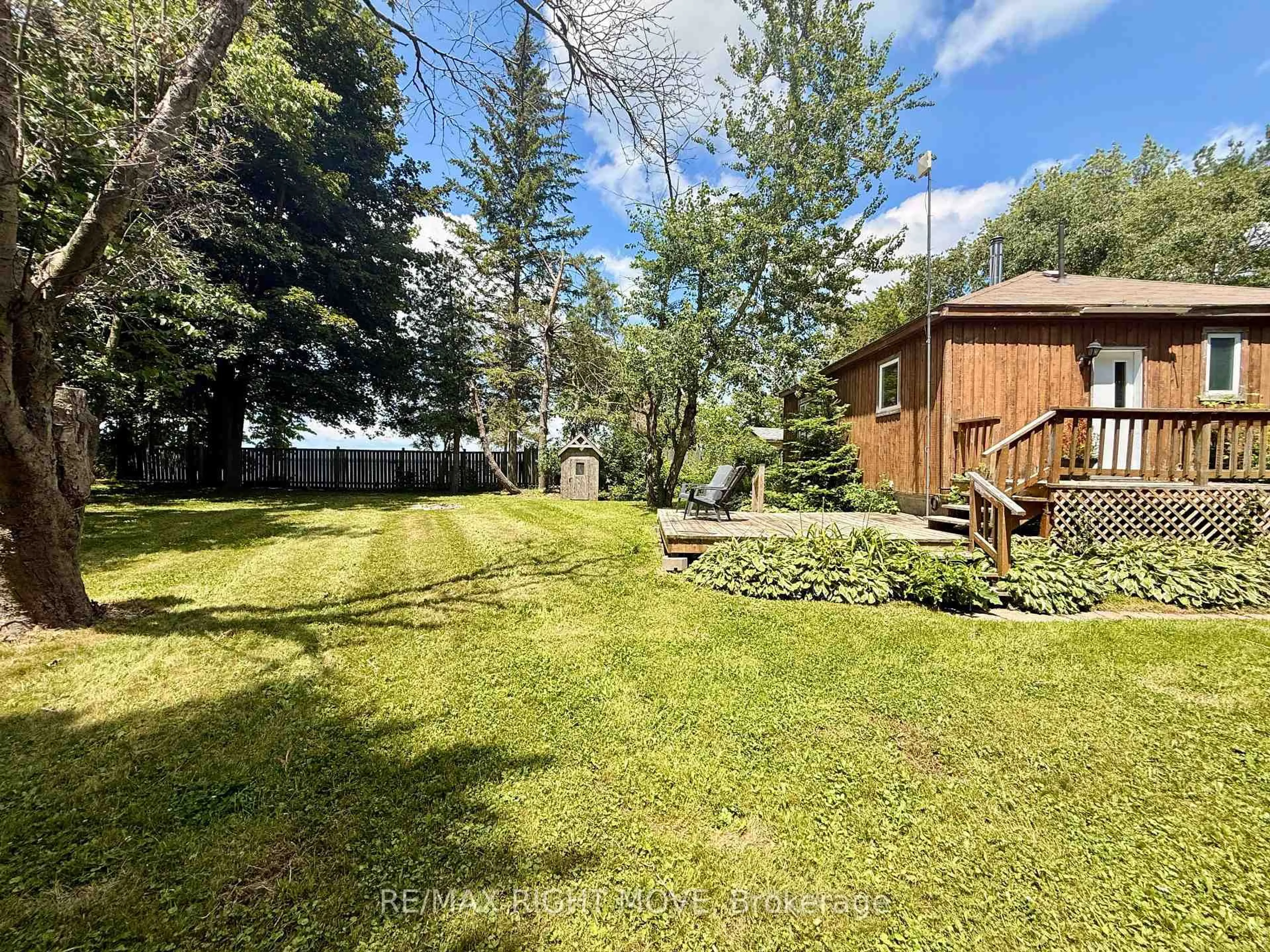 A pic from outside/outdoor area/front of a property/back of a property/a pic from drone, forest/trees view for 2674 Lone Birch Tr, Ramara Ontario L0K 1B0
