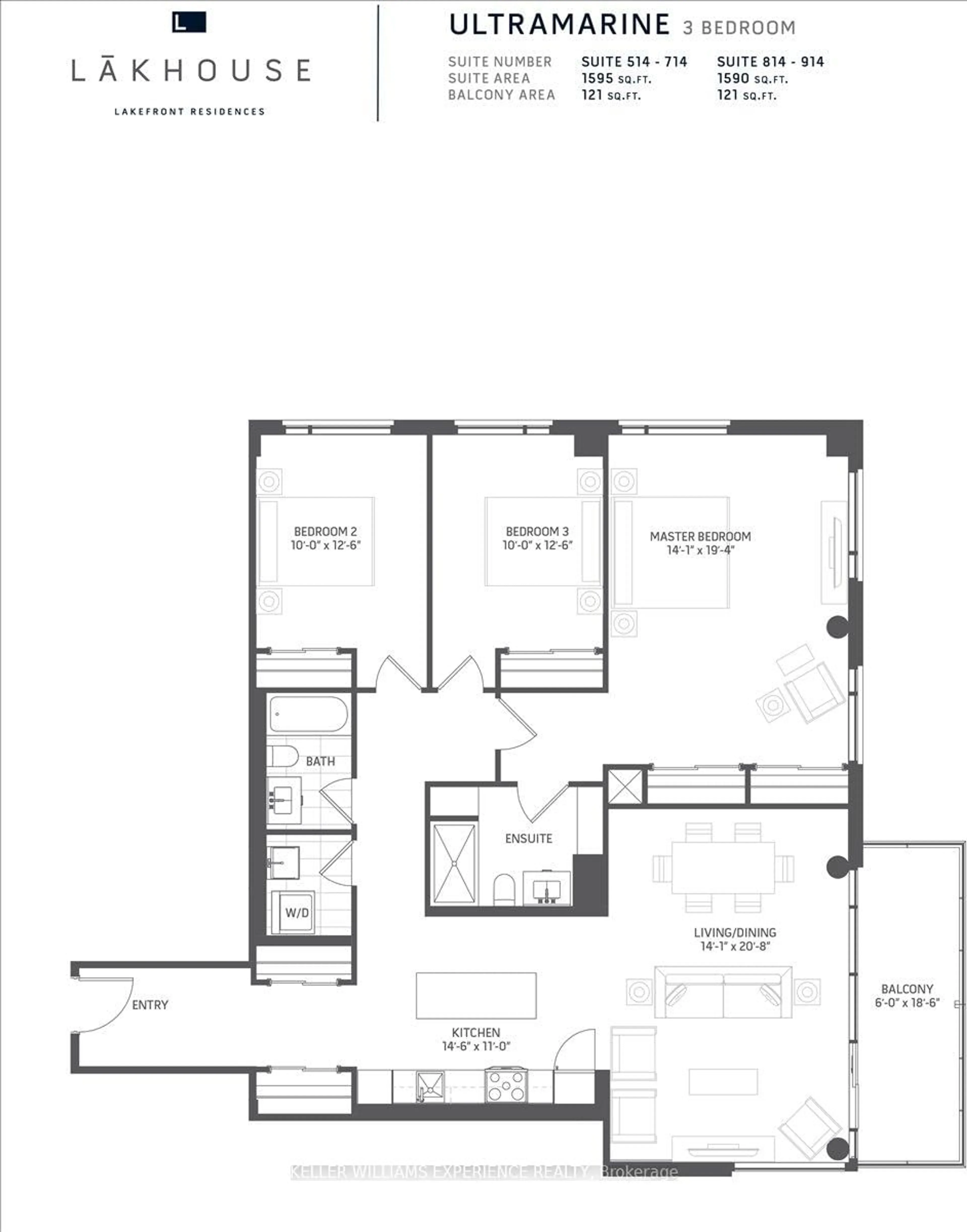 Floor plan for 185 Dunlop St #714, Barrie Ontario L4M 0L7