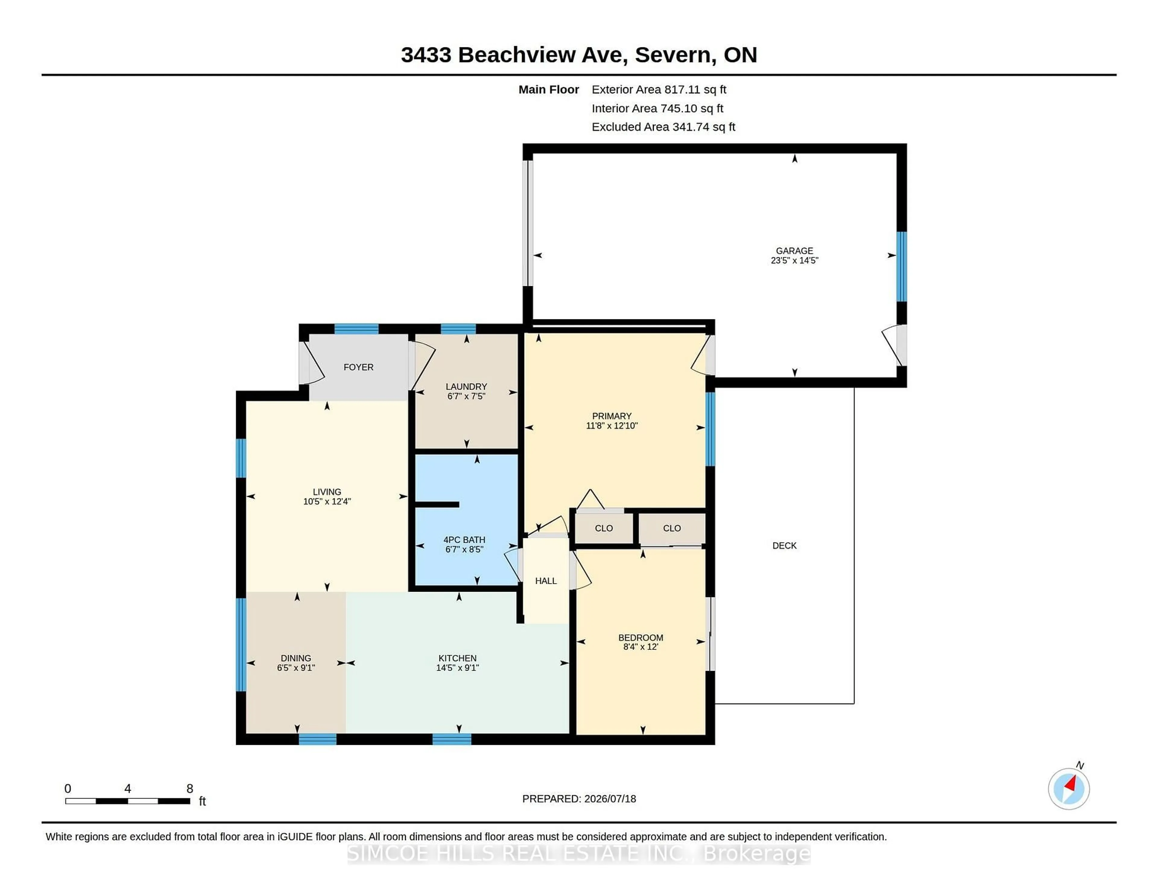 Floor plan for 3433 Beachview Ave, Severn Ontario L0K 1G0