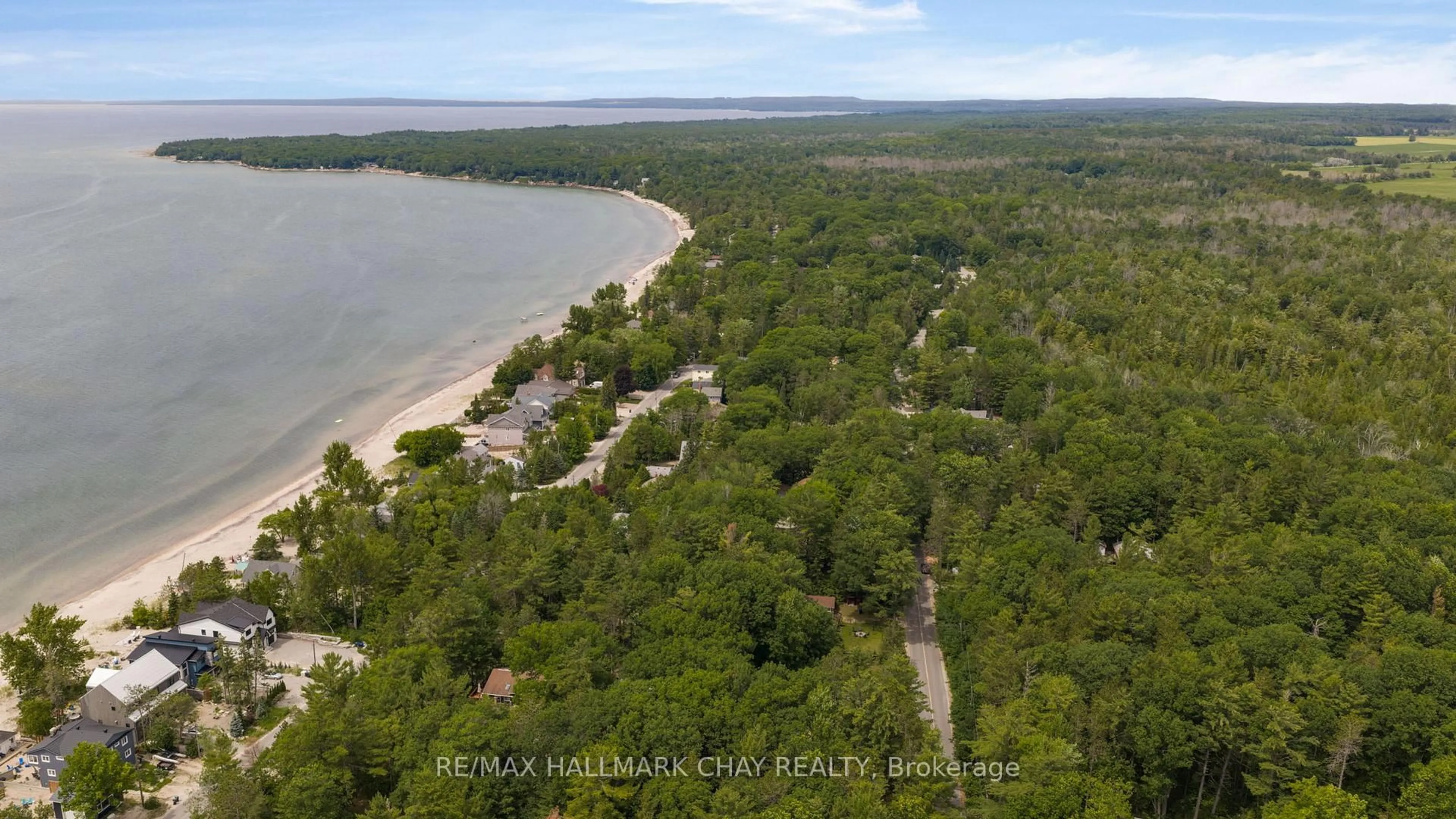A pic from outside/outdoor area/front of a property/back of a property/a pic from drone, water/lake/river/ocean view for 132 Park Rd, Tiny Ontario L0L 1P0