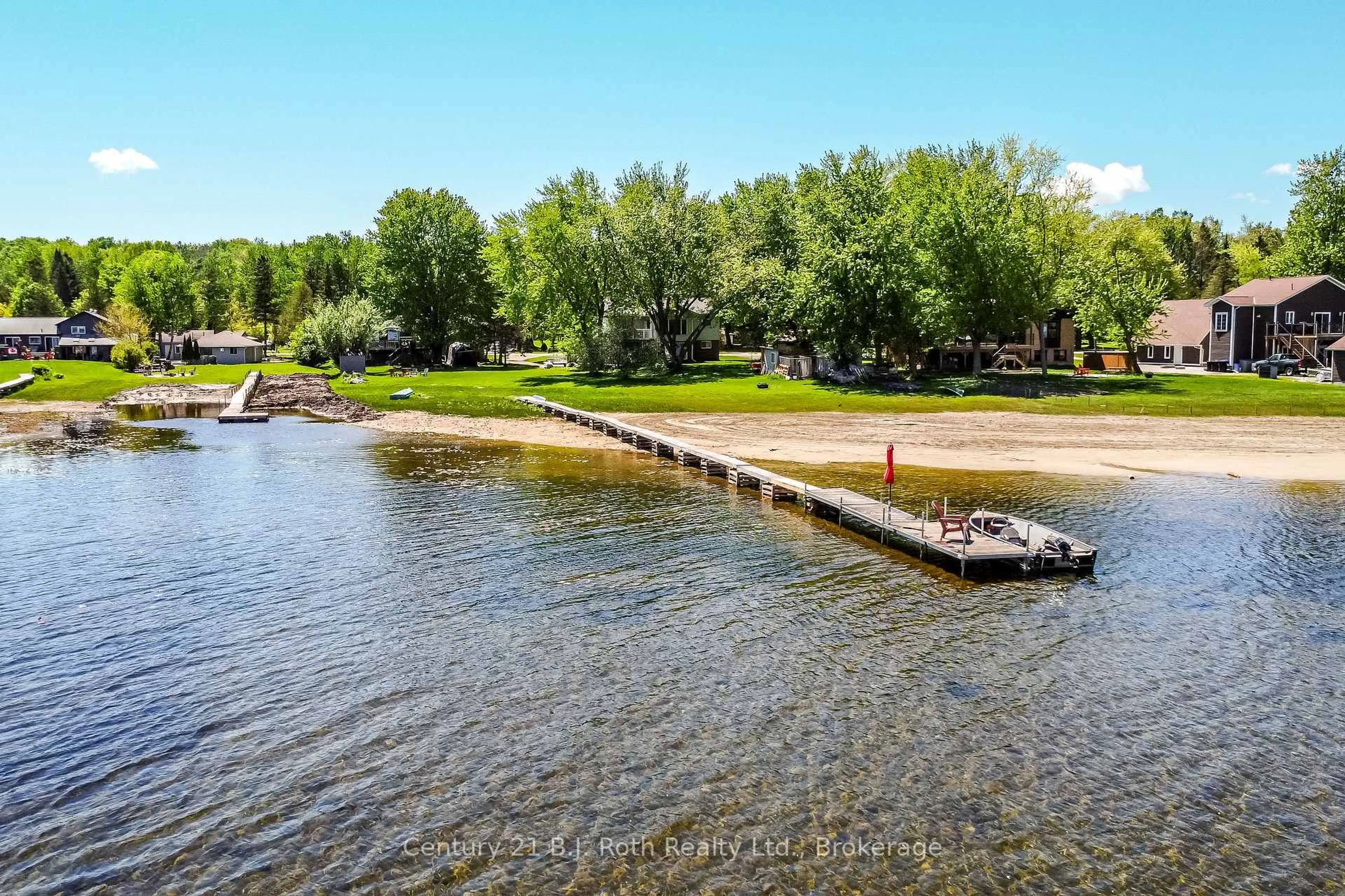 A pic from outside/outdoor area/front of a property/back of a property/a pic from drone, water/lake/river/ocean view for 95 Maskinonge Rd, Tay Ontario L0K 2A0