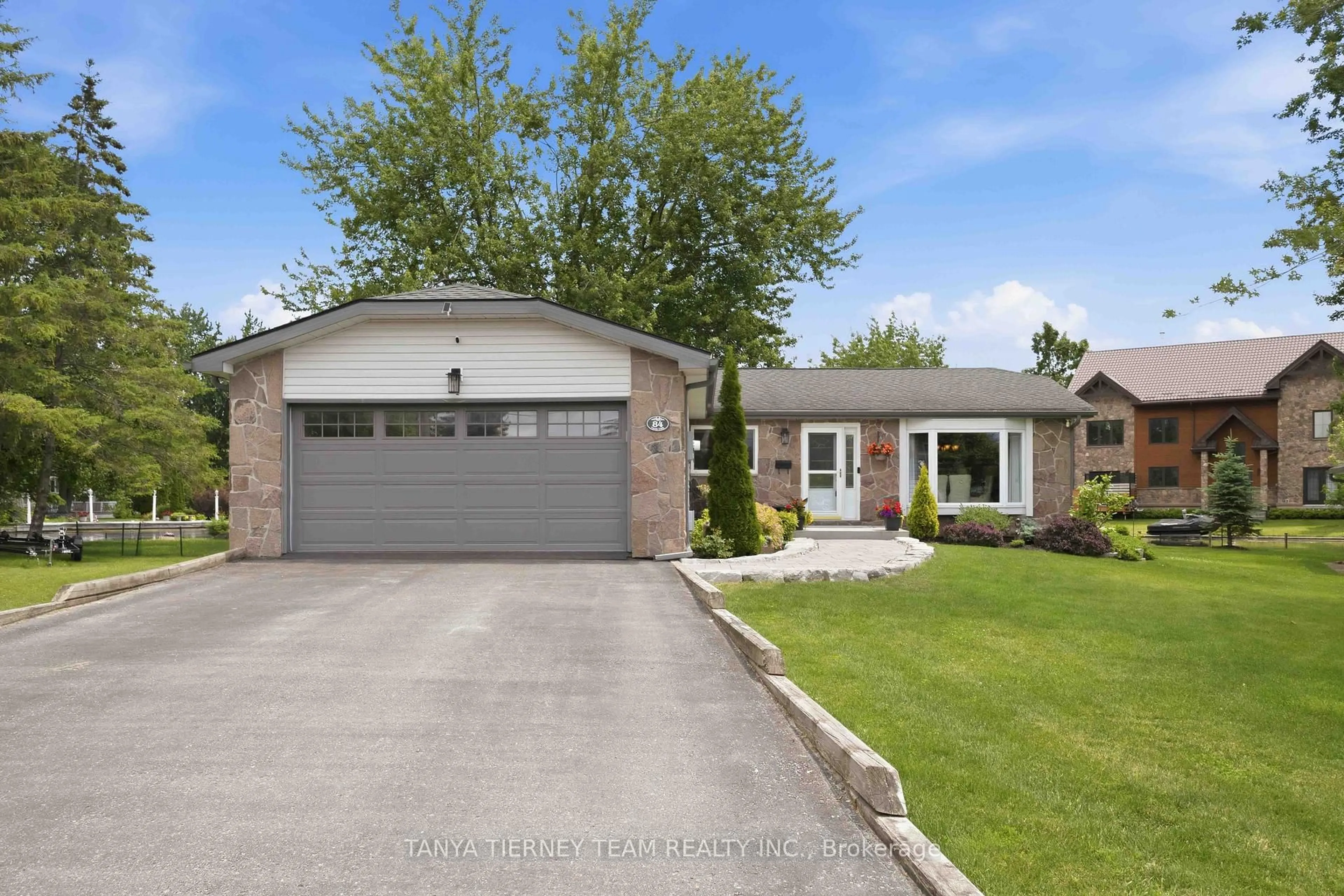 Home with brick exterior material, street for 84 Turtle Path, Ramara Ontario L0K 1B0