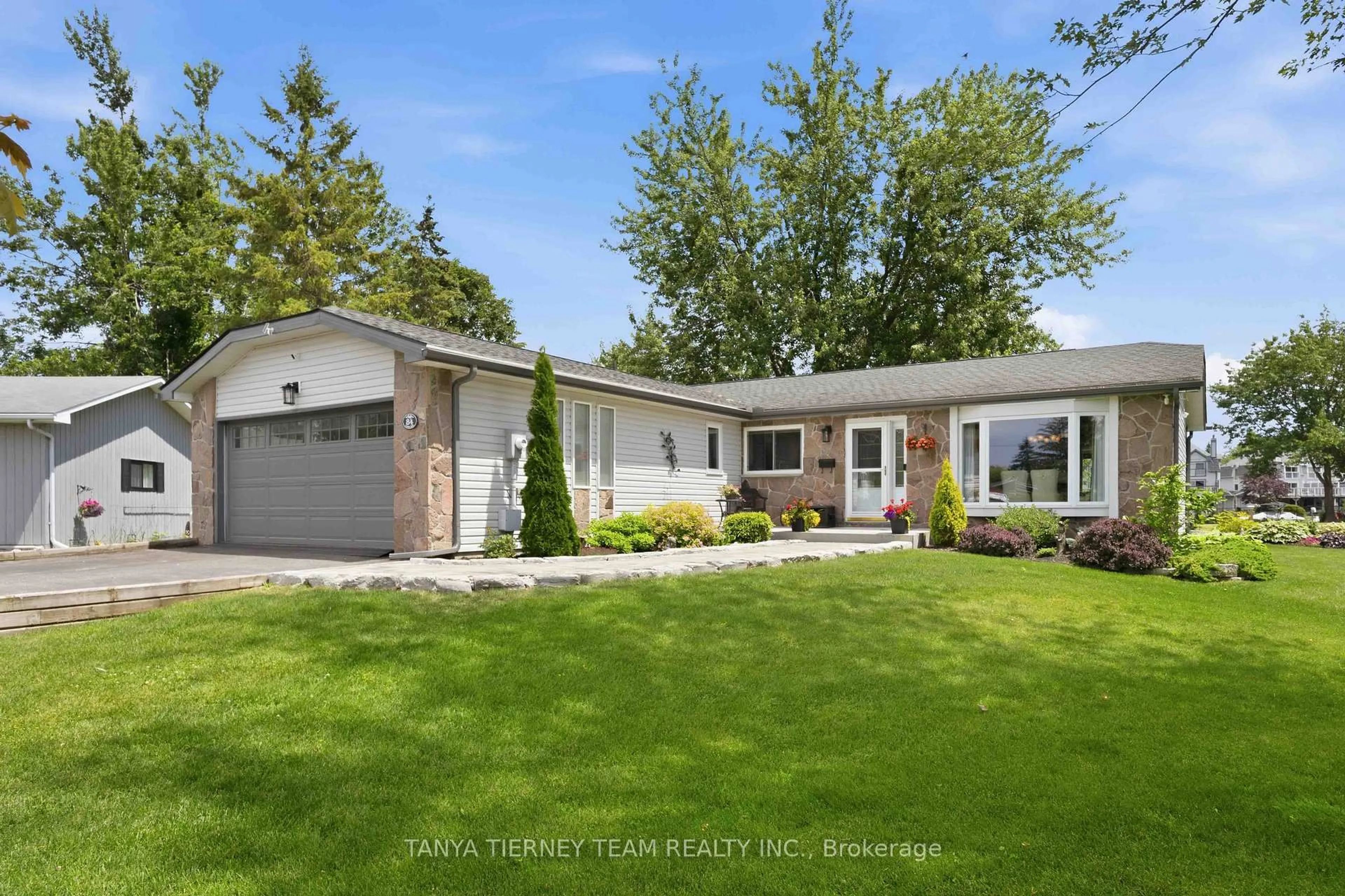 Home with vinyl exterior material, street for 84 Turtle Path, Ramara Ontario L0K 1B0