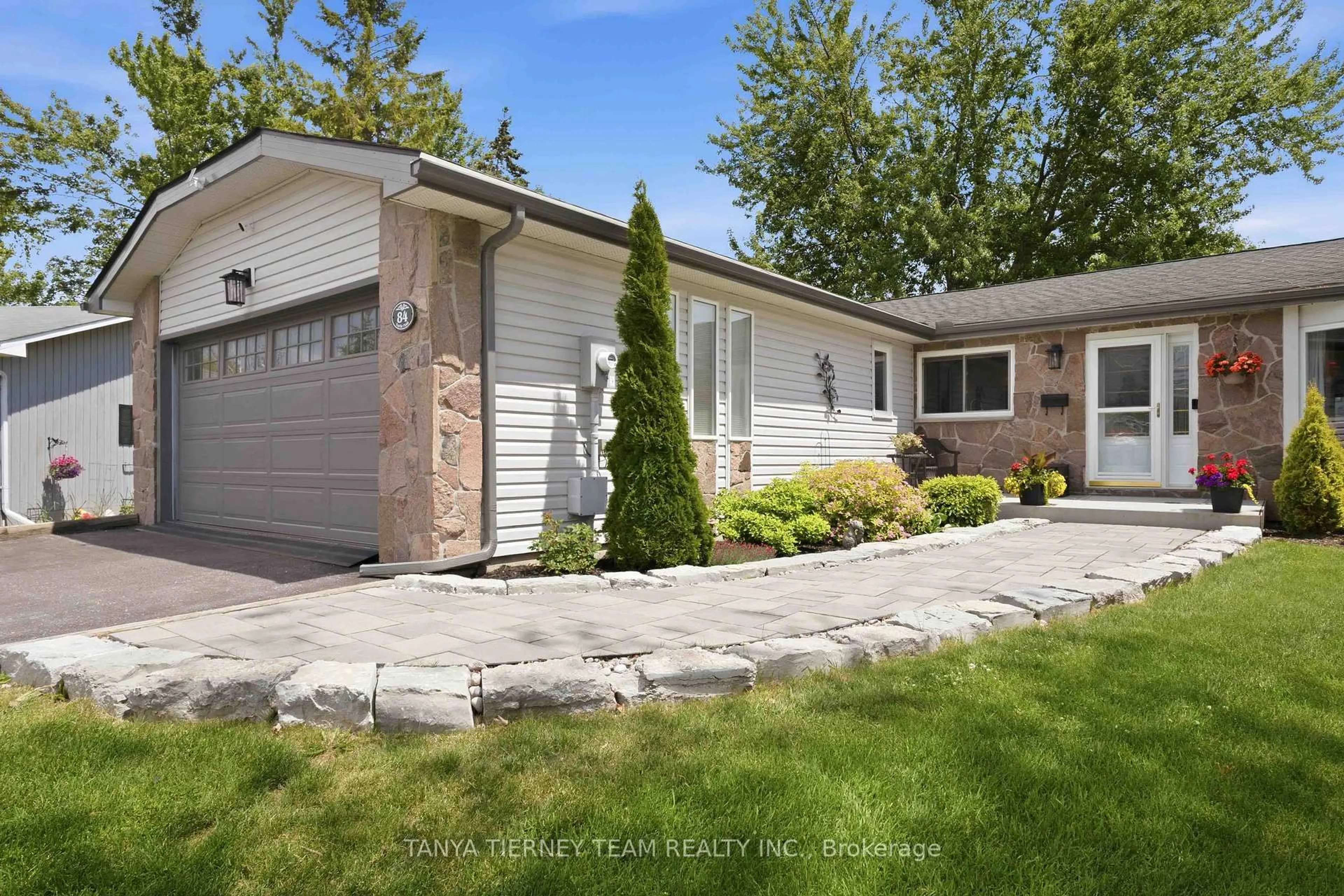 Home with vinyl exterior material, street for 84 Turtle Path, Ramara Ontario L0K 1B0