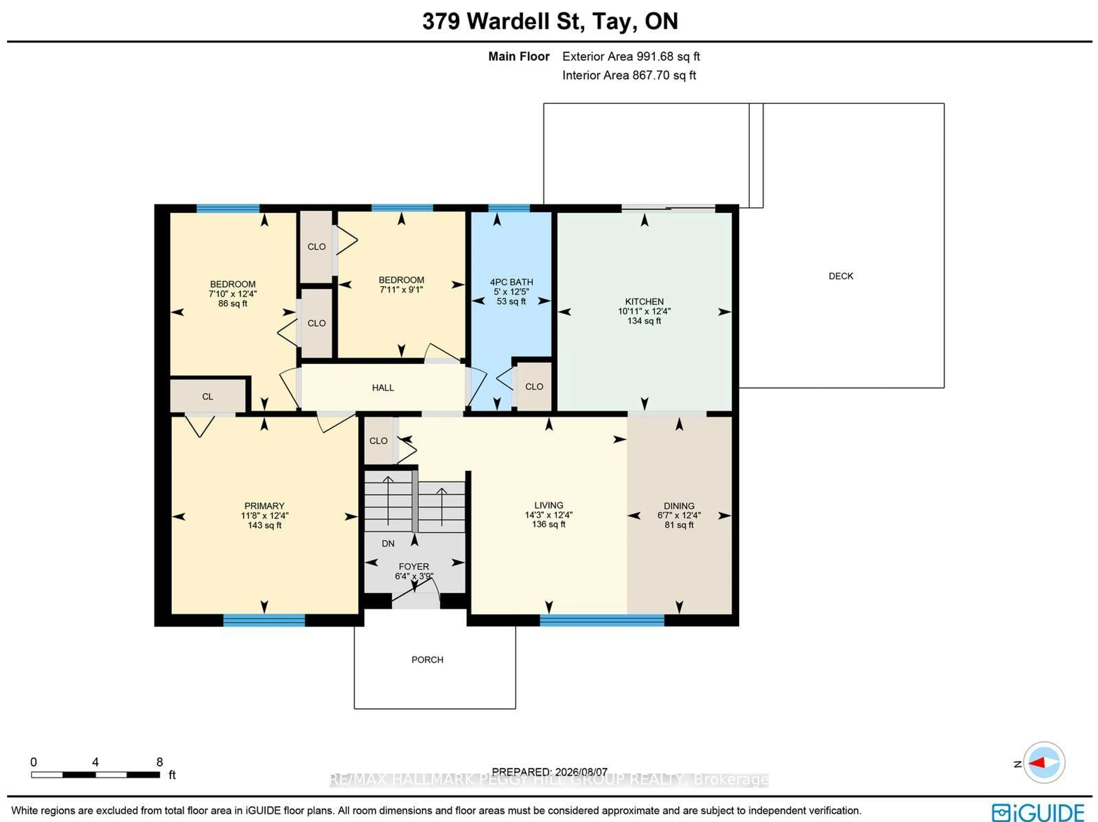 Floor plan for 379 Wardell St, Tay Ontario L0K 1R0