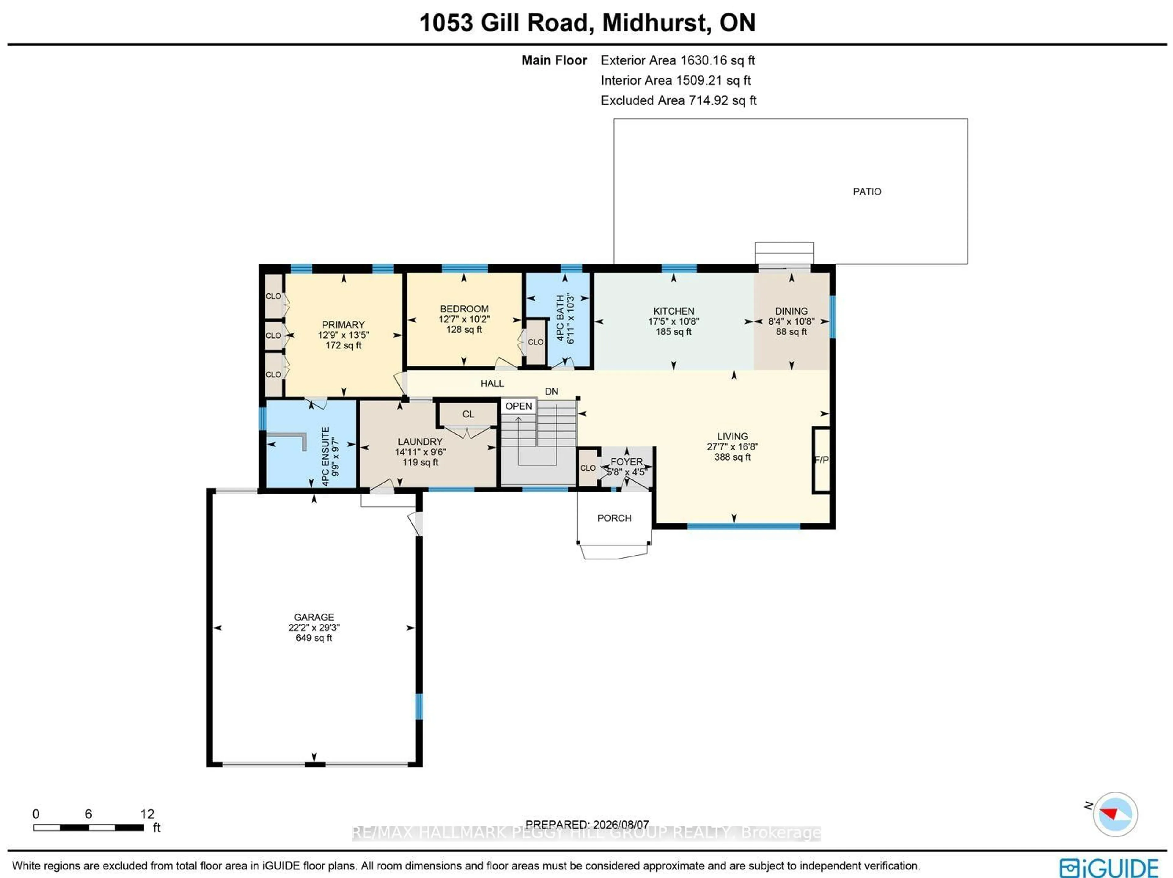Floor plan for 1053 Gill Rd, Springwater Ontario L9X 1M1