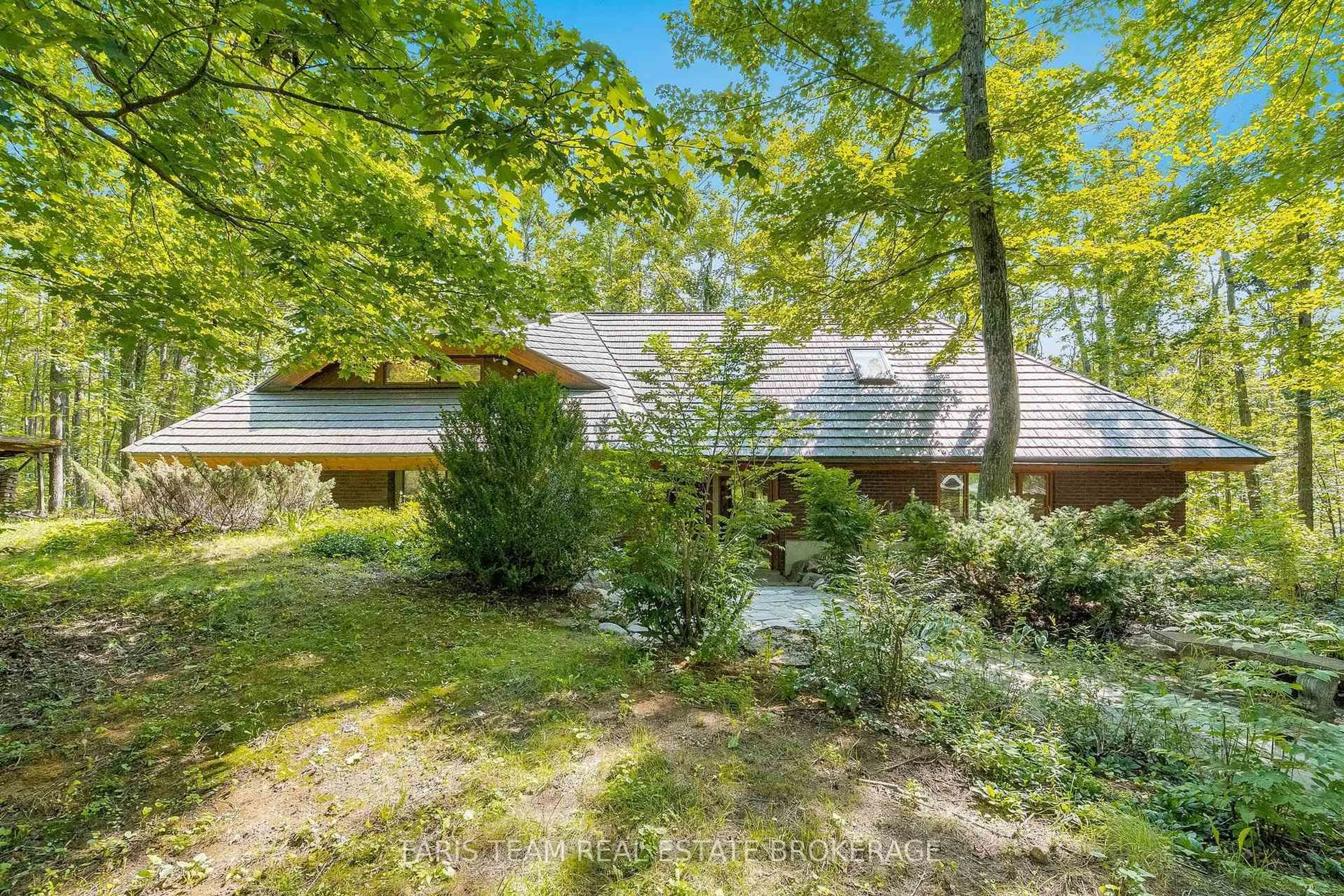 A pic from outside/outdoor area/front of a property/back of a property/a pic from drone, forest/trees view for 15 Scottdale Dr, Oro-Medonte Ontario L0L 1T0