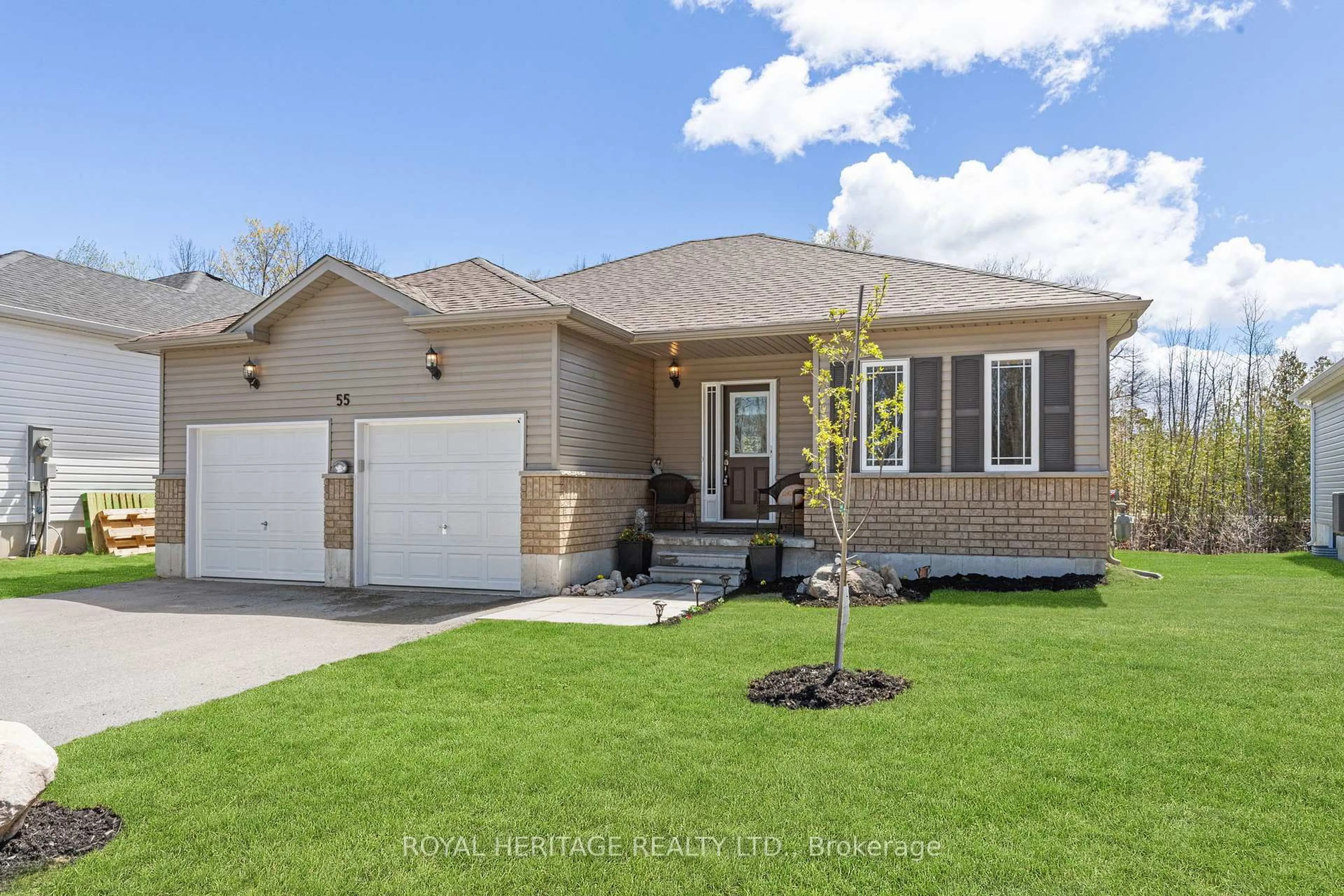 Home with brick exterior material, street for 55 Ralph Dalton Blvd, Tay Ontario L0K 2A0