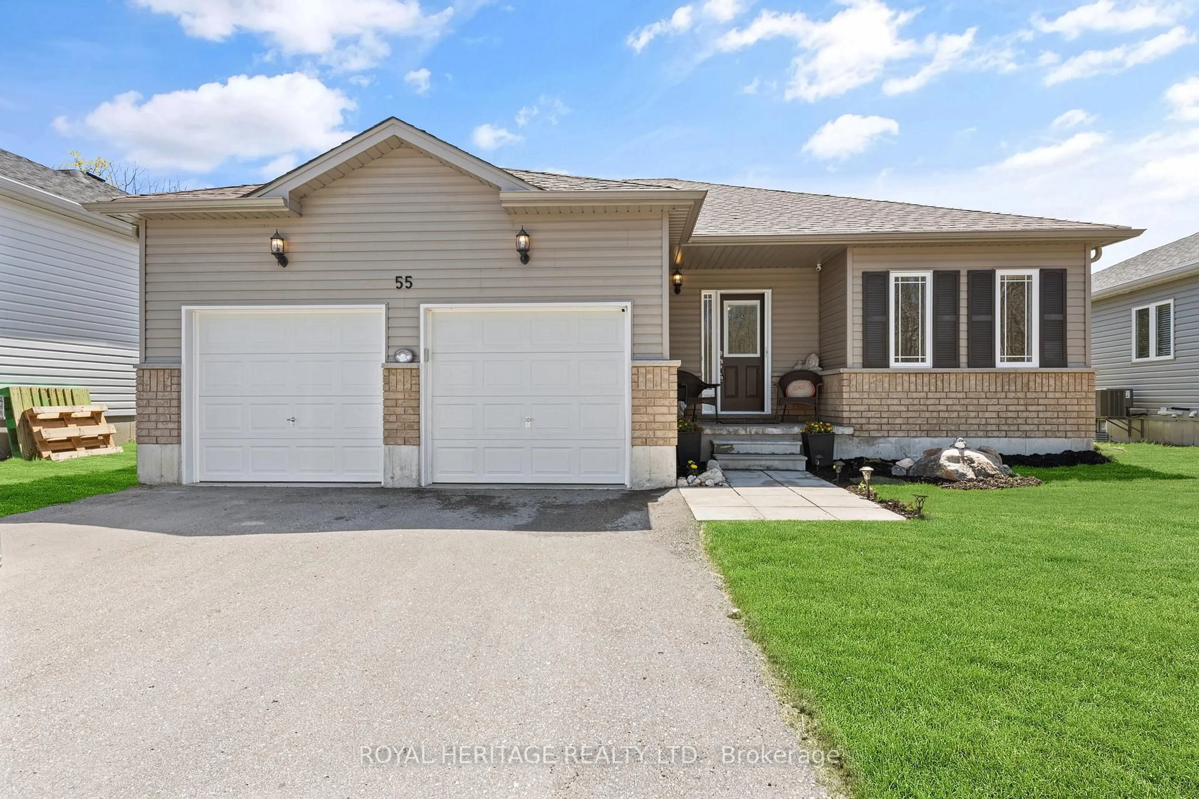 Home with vinyl exterior material, street for 55 Ralph Dalton Blvd, Tay Ontario L0K 2A0