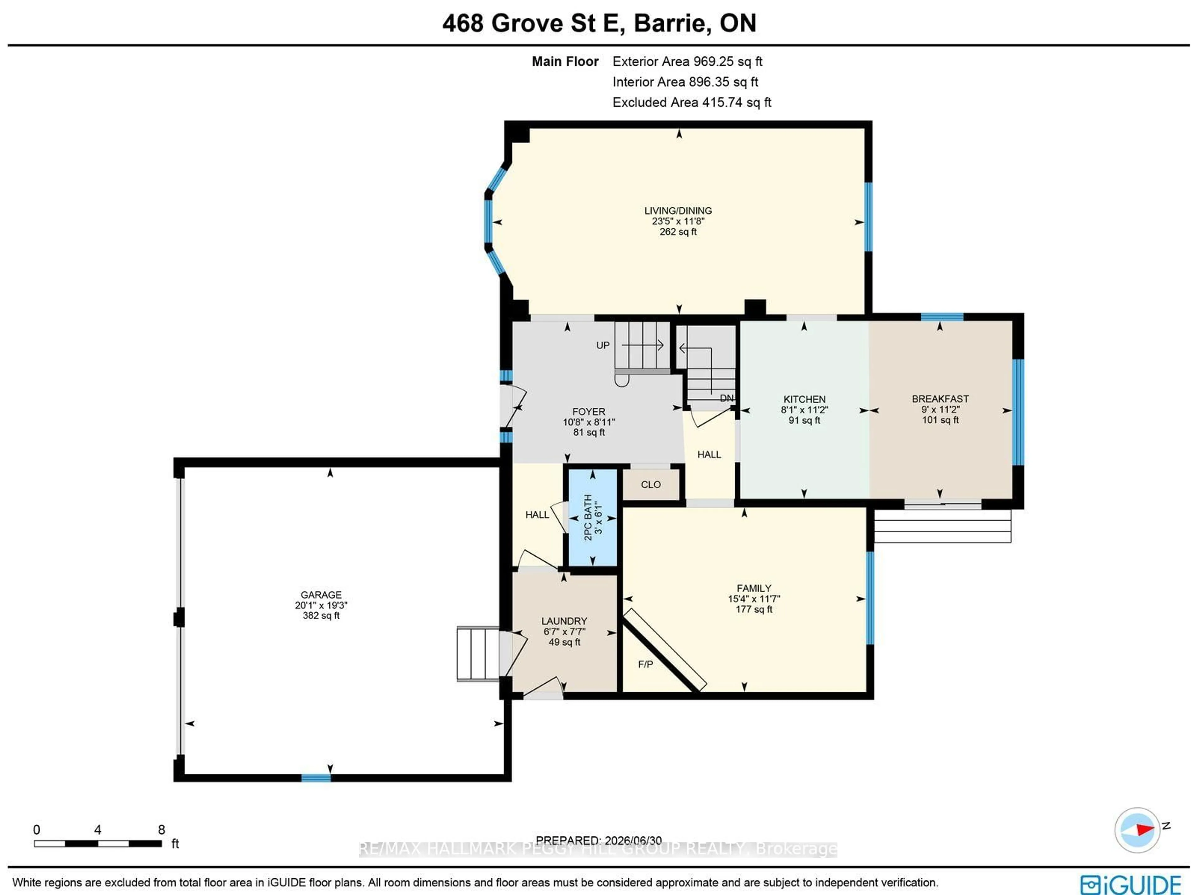 Floor plan for 468 Grove St, Barrie Ontario L4M 5W3