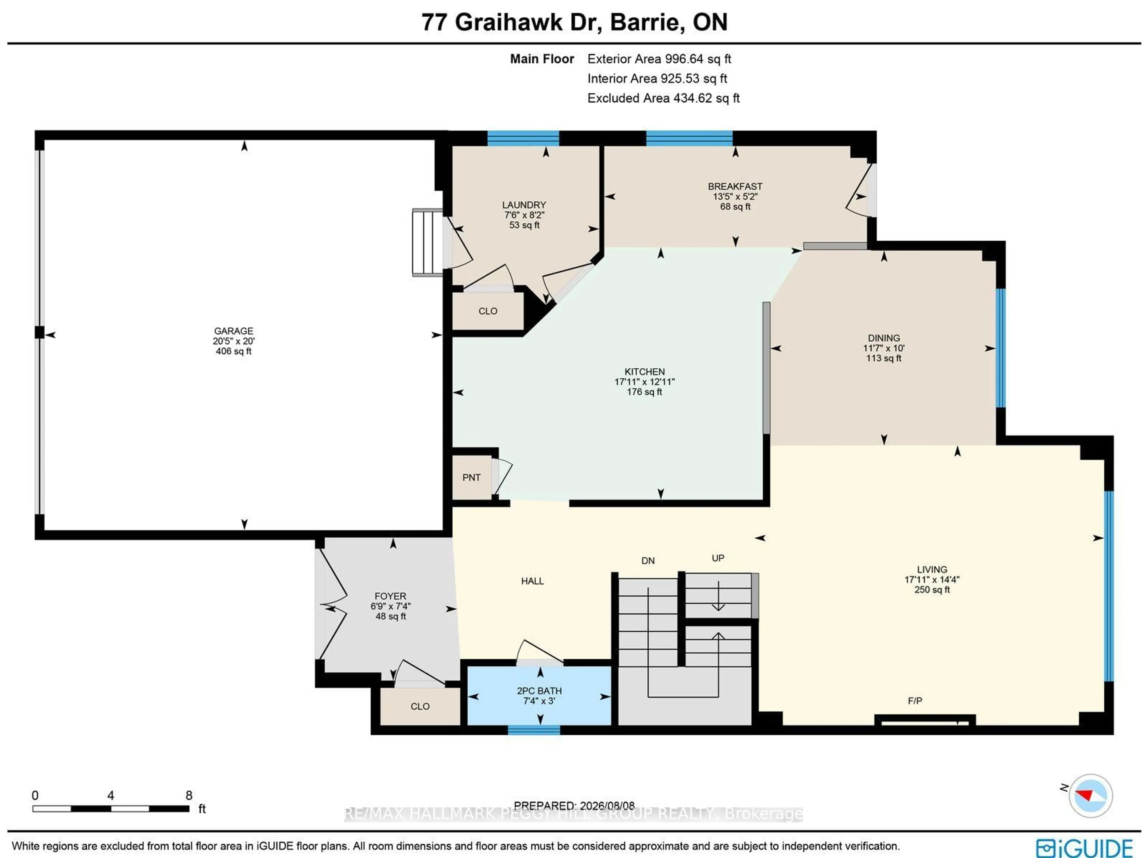 Floor plan for 77 Graihawk Dr, Barrie Ontario L4N 6G7