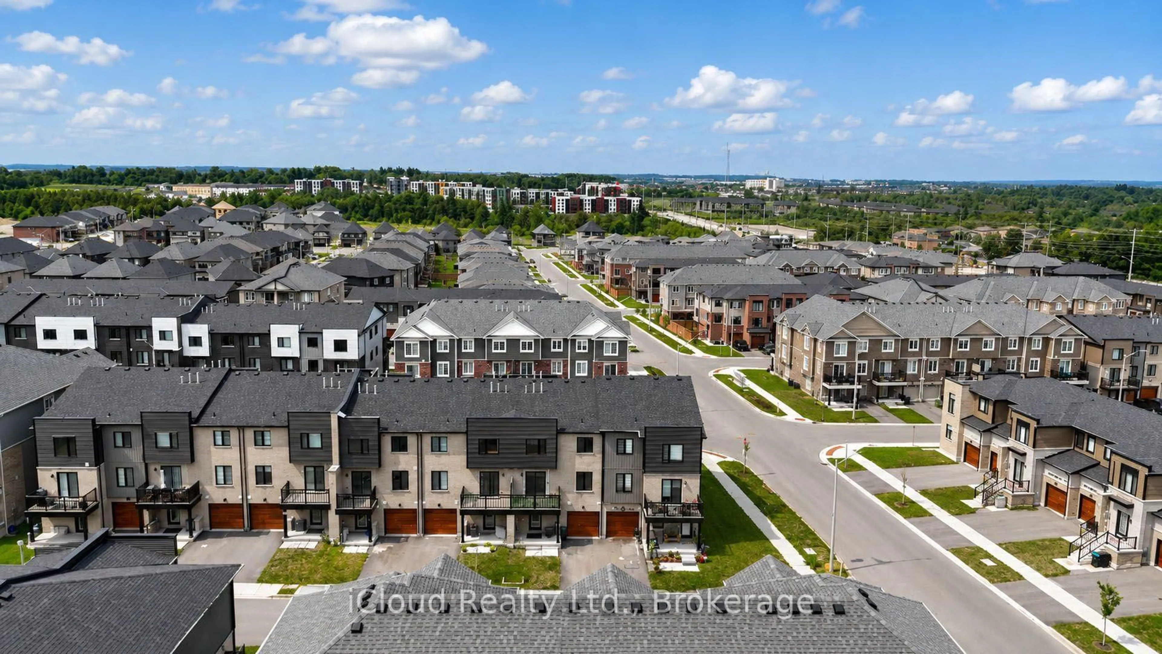 A pic from outside/outdoor area/front of a property/back of a property/a pic from drone, mountain view for 35 Wagon Lane, Barrie Ontario L9J 0V4