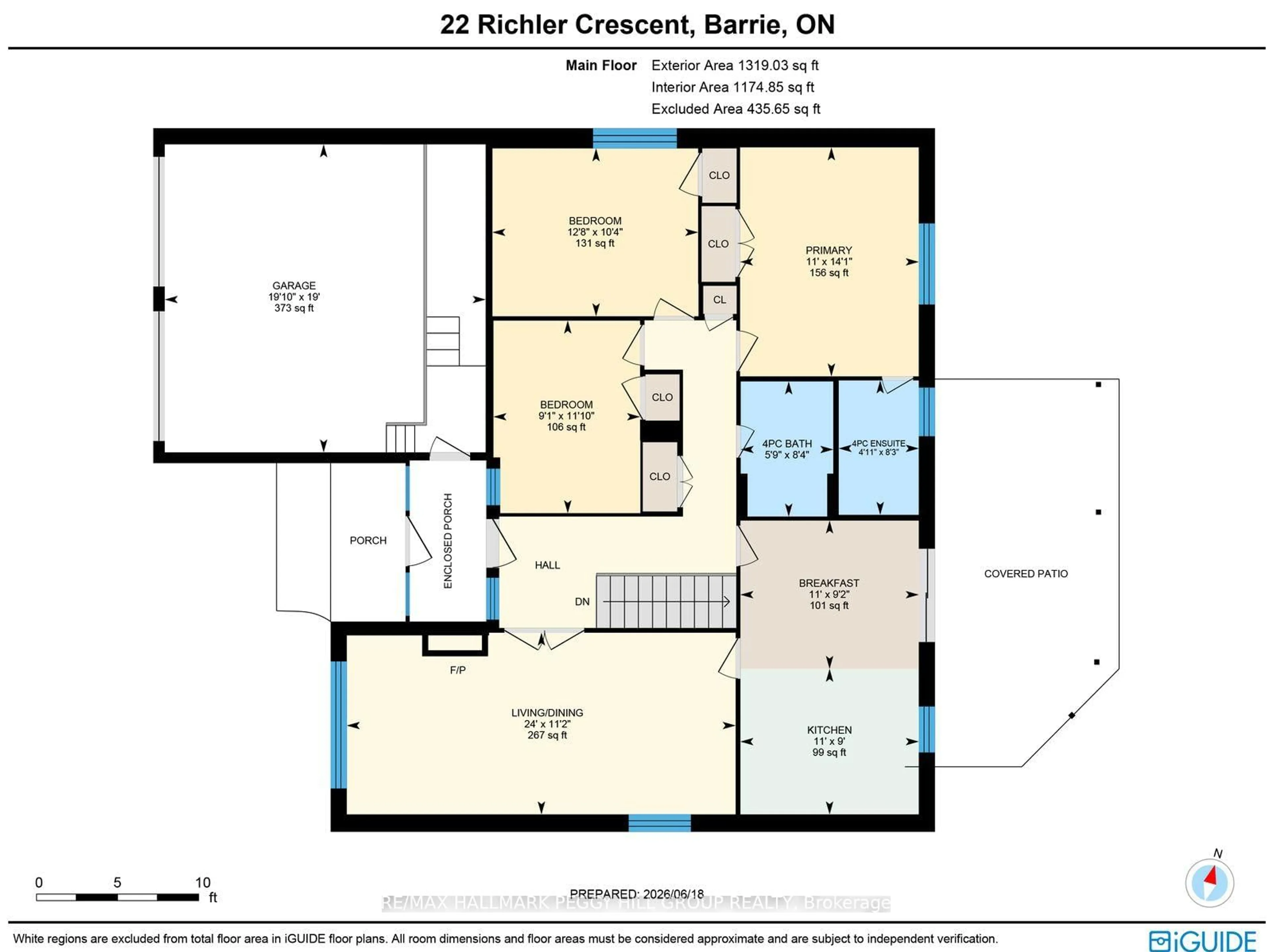 Floor plan for 22 Richler Cres, Barrie Ontario L4N 6E6