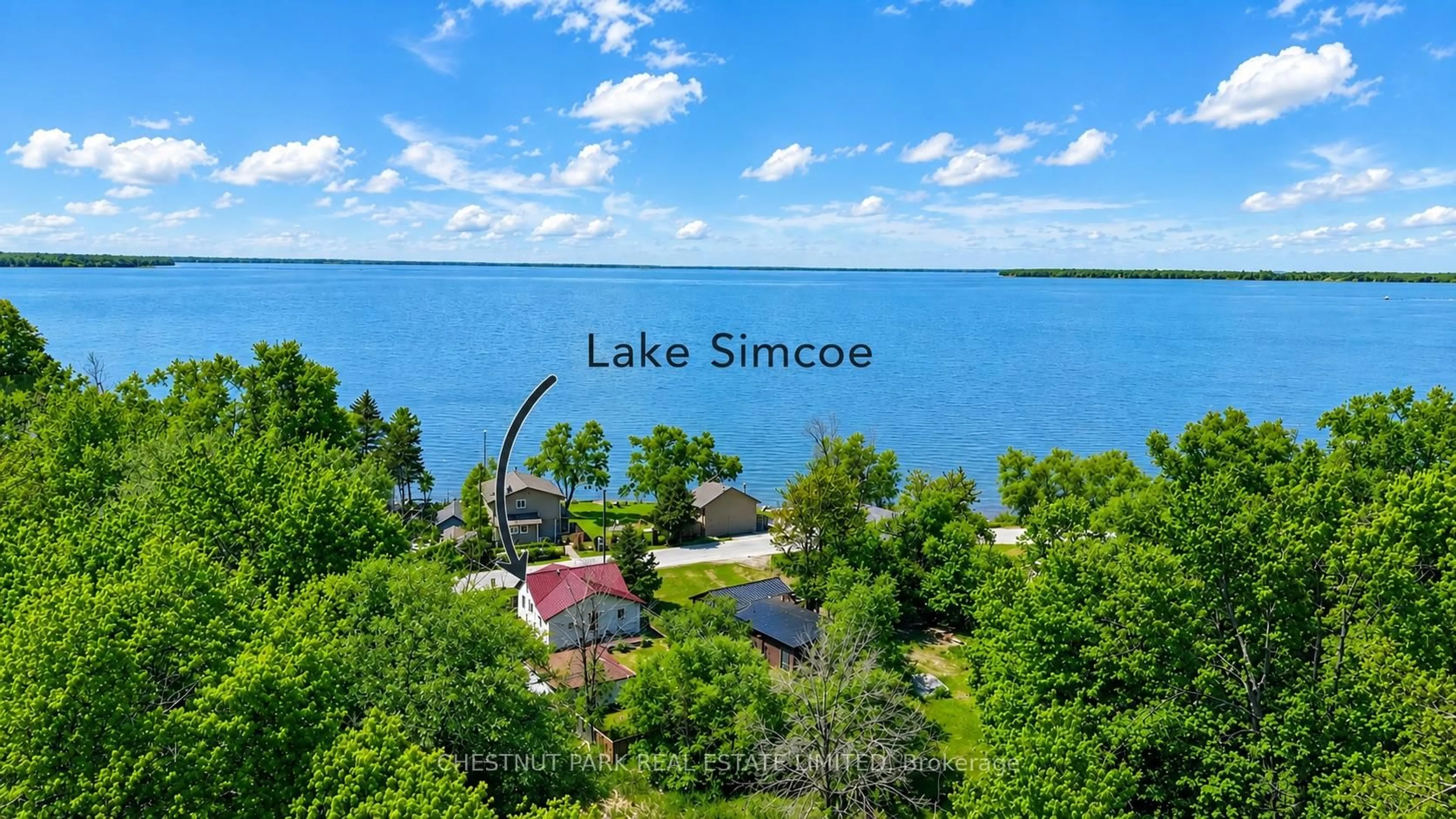 A pic from outside/outdoor area/front of a property/back of a property/a pic from drone, water/lake/river/ocean view for 1125 Ramara Road 47 Rd, Ramara Ontario L0K 1B0