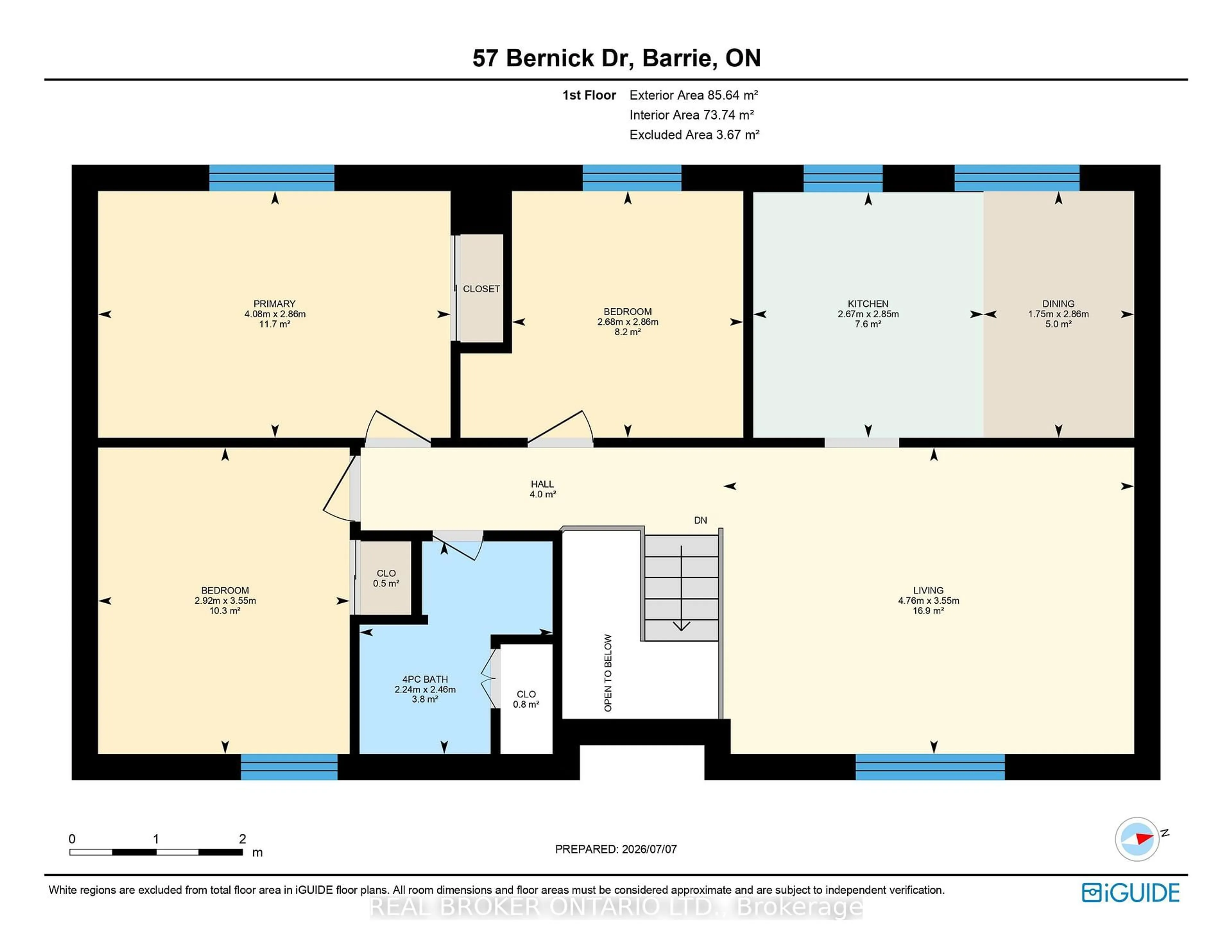 Floor plan for 57 Bernick Dr, Barrie Ontario L4M 5C1