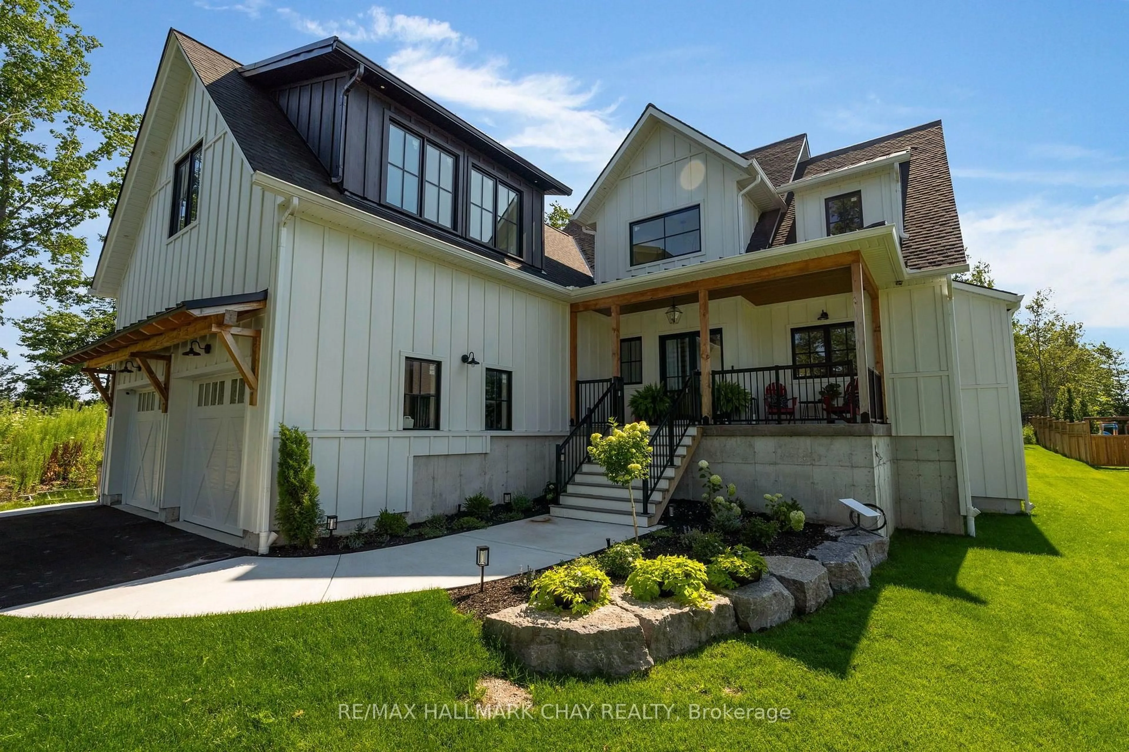Home with vinyl exterior material, street for 25 Heatherwood Dr, Springwater Ontario L0L 1X1