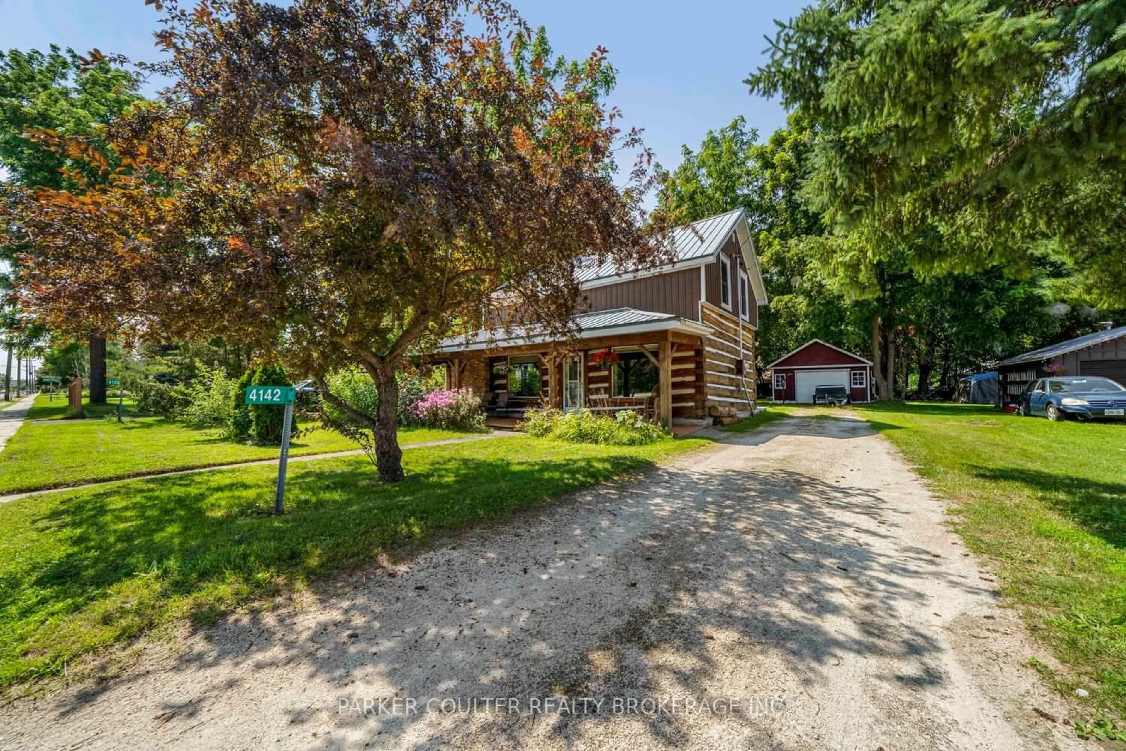 A pic from outside/outdoor area/front of a property/back of a property/a pic from drone, street for 4142 County Road 124, Clearview Ontario L0M 1P0