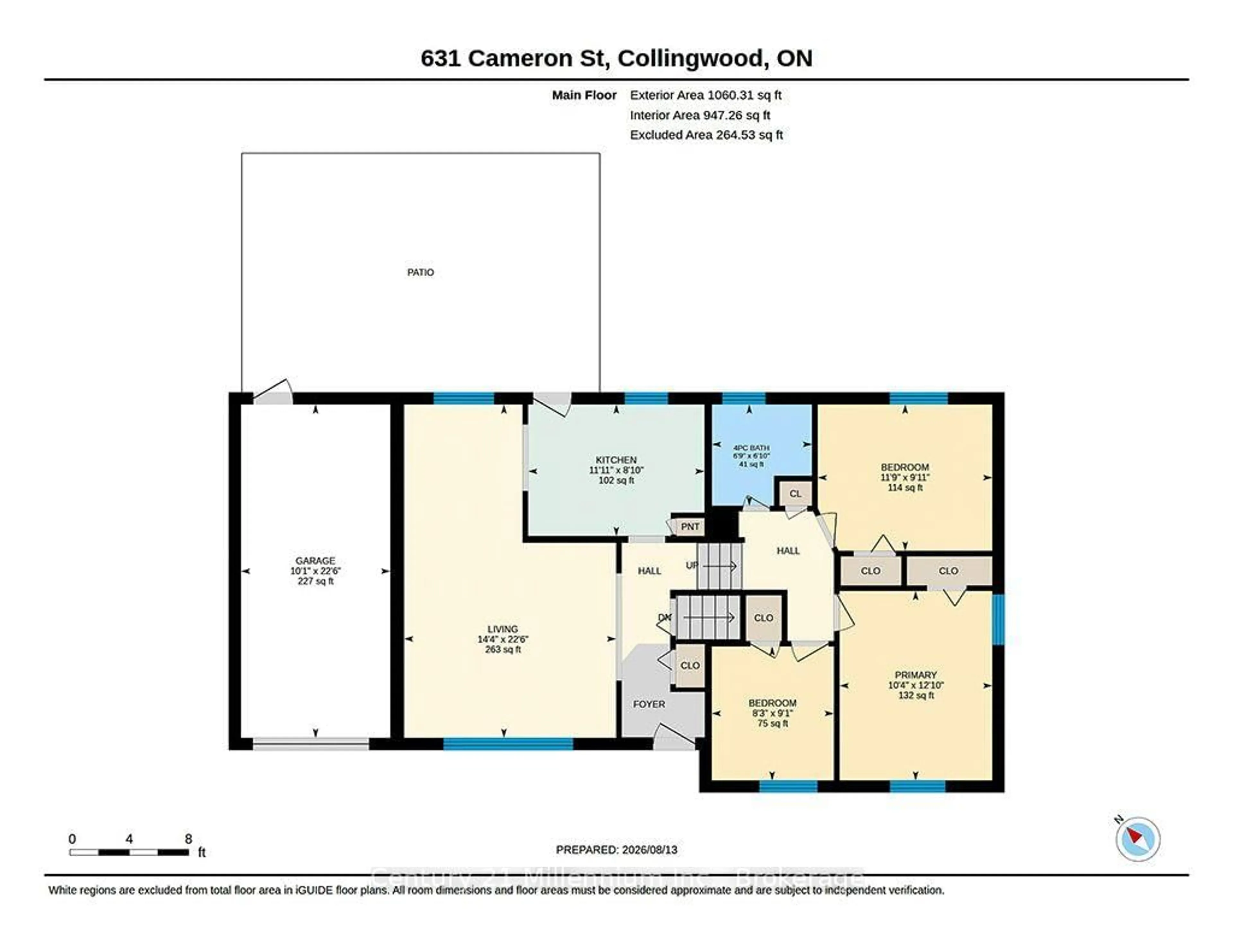 Floor plan for 631 Cameron St, Collingwood Ontario L9Y 2J6