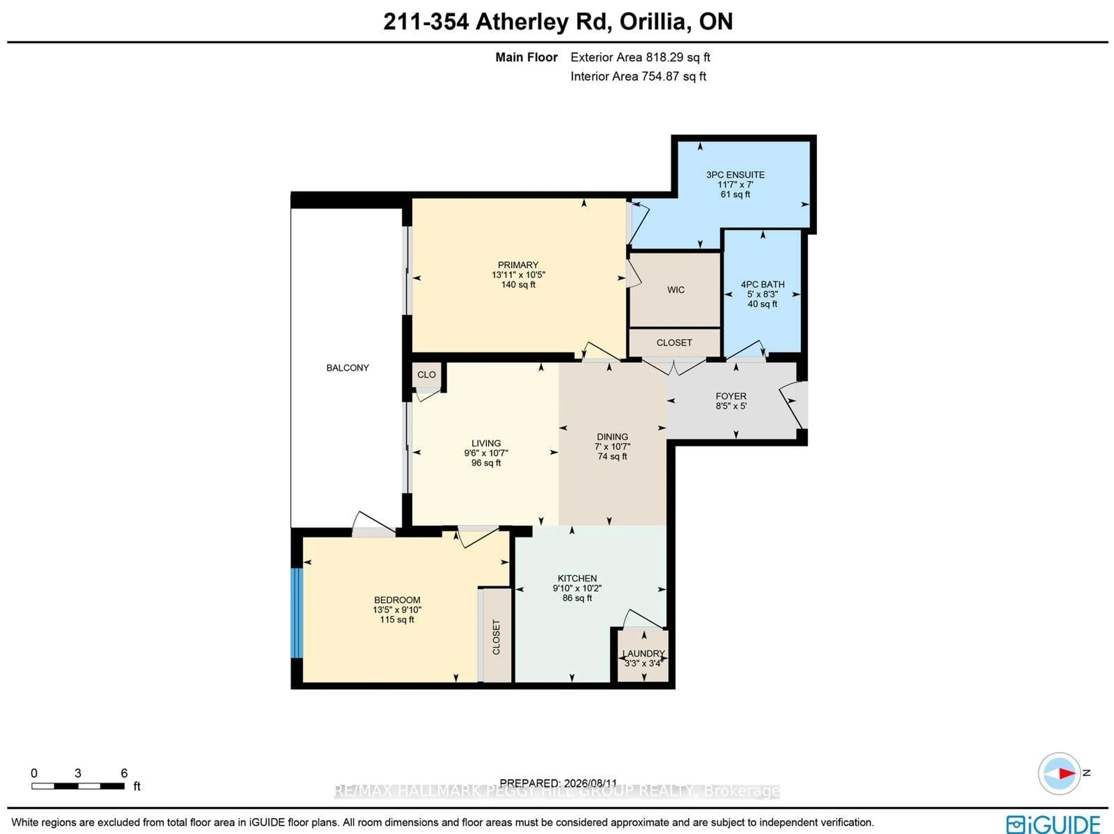 Floor plan for 354 Atherley Rd #211, Orillia Ontario L3V 0B8