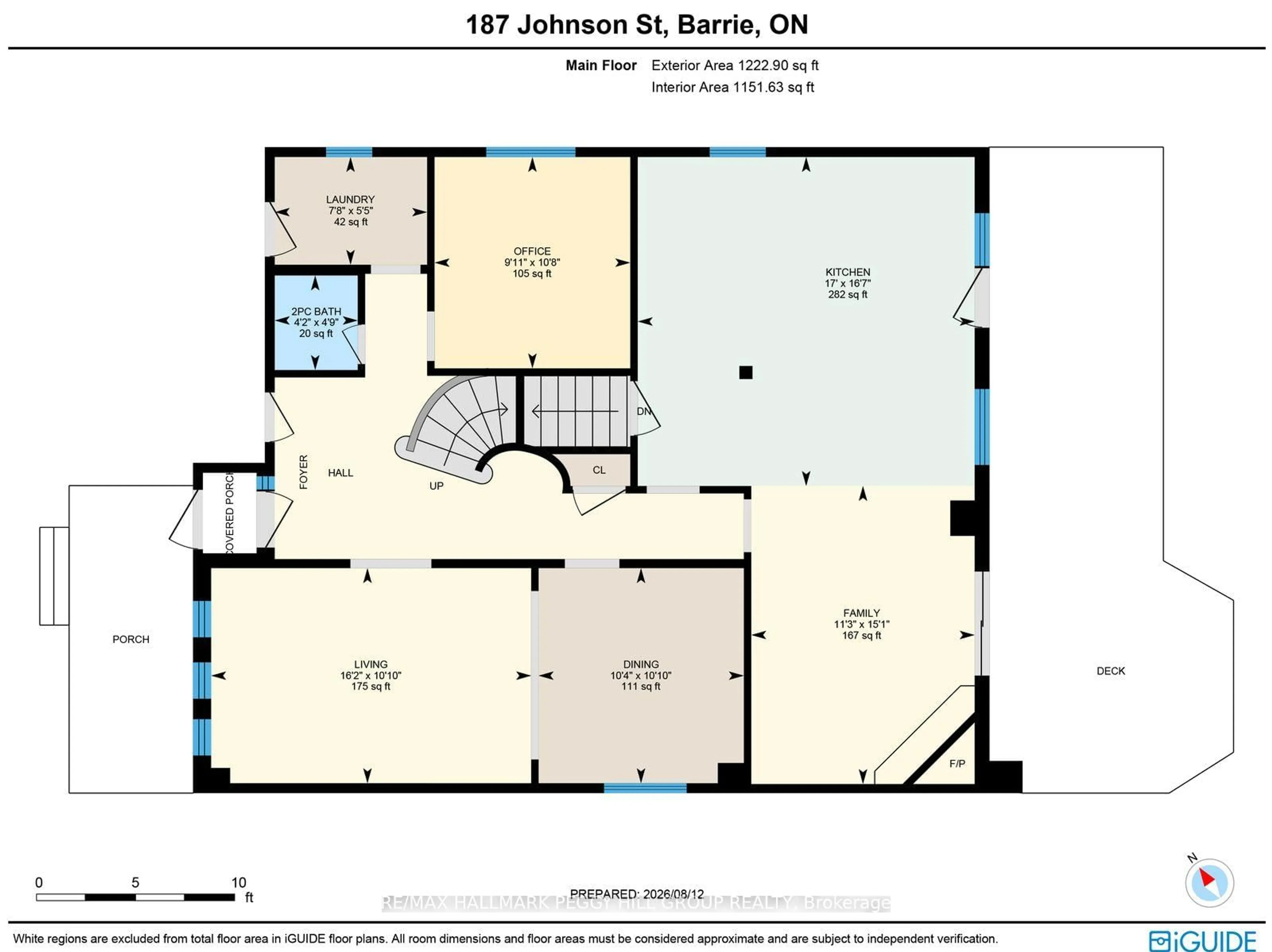 Floor plan for 187 Johnson St, Barrie Ontario L4M 5Y9