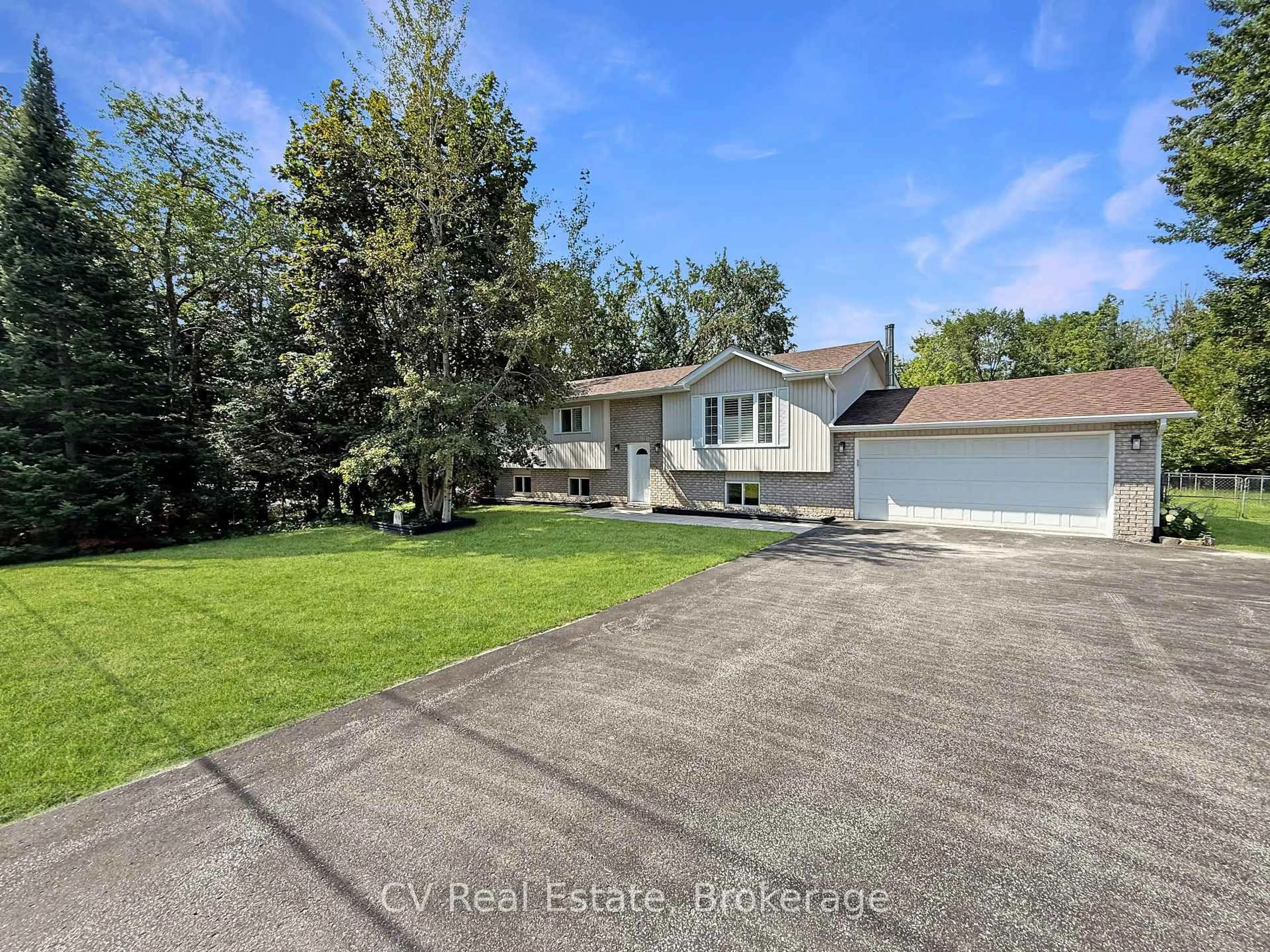 A pic from outside/outdoor area/front of a property/back of a property/a pic from drone, street for 3698 George Johnston Rd, Springwater Ontario L9X 1T9